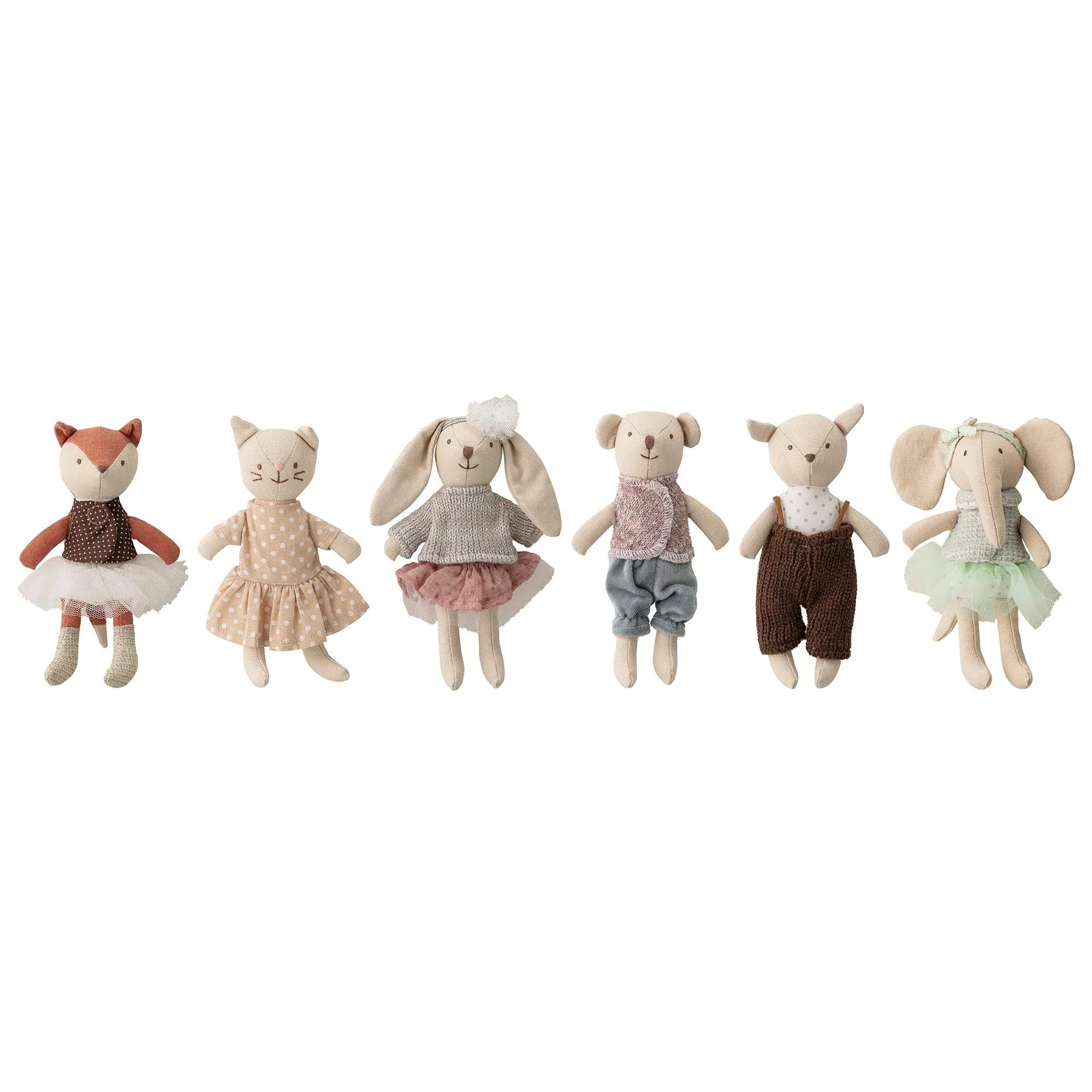 Animal friends Doll, Rose, Baumwolle