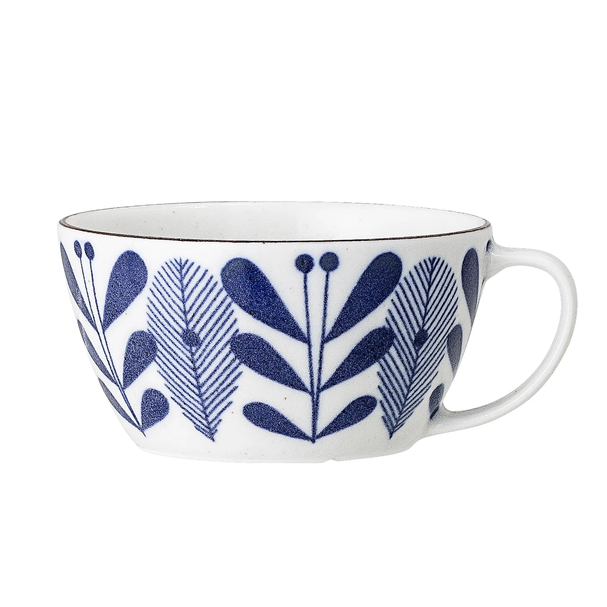 Elegante Camellia Tasse in Blau aus Porzellan, stilvoll und langlebig, ideal für heiße und kalte Getränke, spülmaschinenfest.