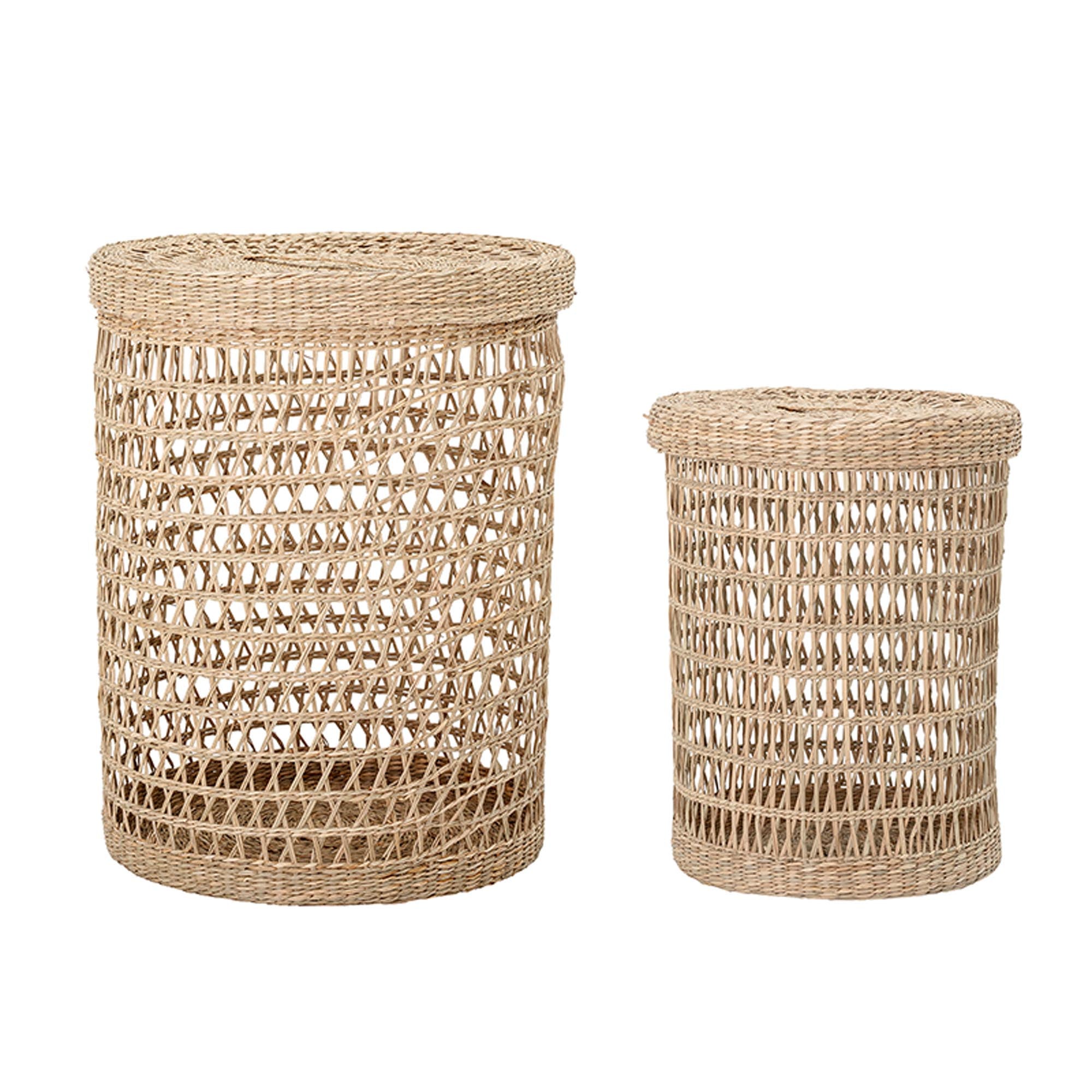 Connie Basket w/Lid, Nature, Seagrass in Nature präsentiert im Onlineshop von KAQTU Design AG. Aufbewahrungskorb ist von Bloomingville