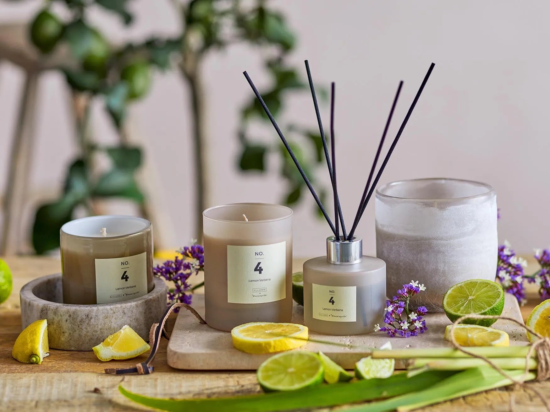 NO. 4 - Lemon Verbena Scent Diffuser, Natur, Duftflüssigkeit