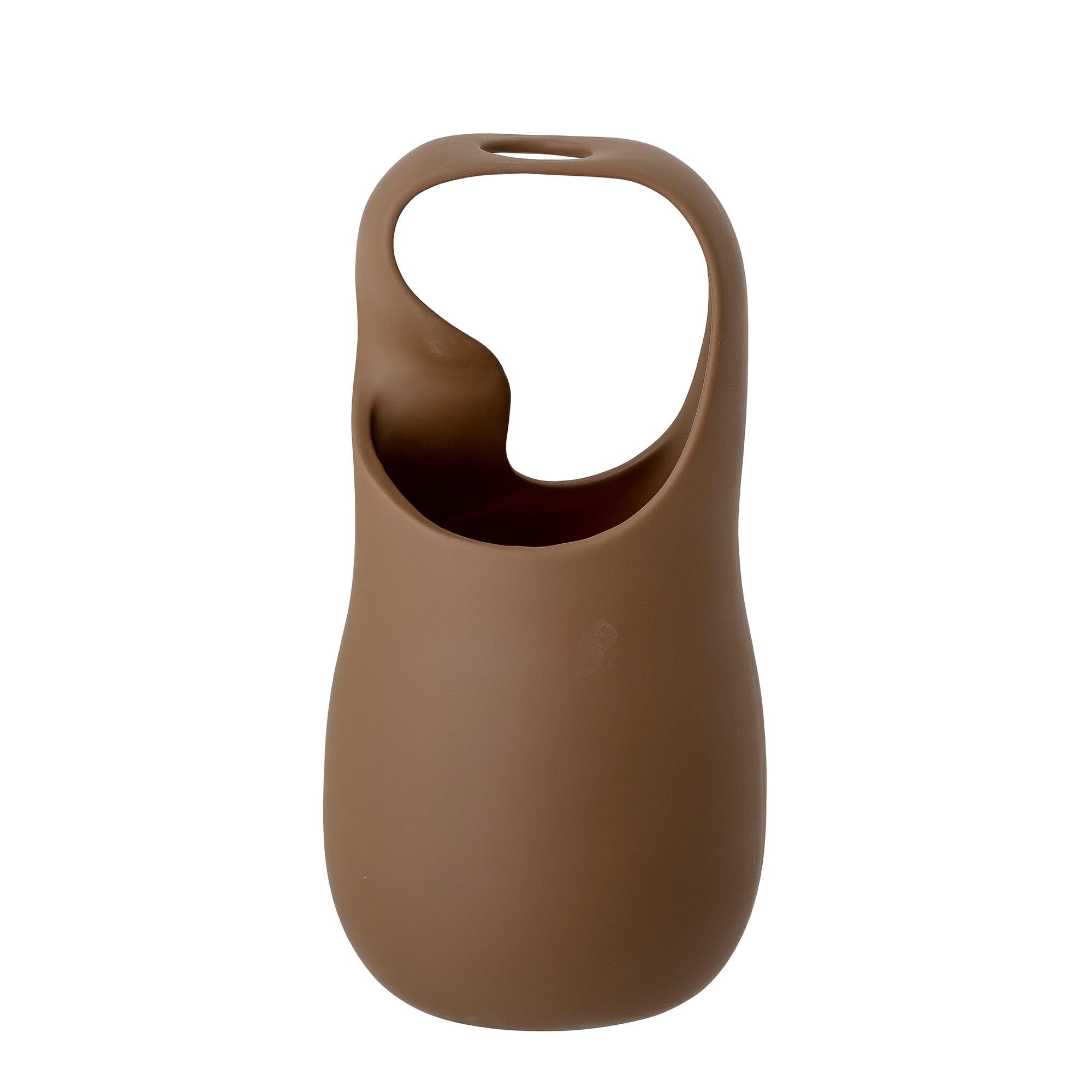 Nicita Vase, Braun, Steingut in Brown präsentiert im Onlineshop von KAQTU Design AG. Vase ist von Bloomingville