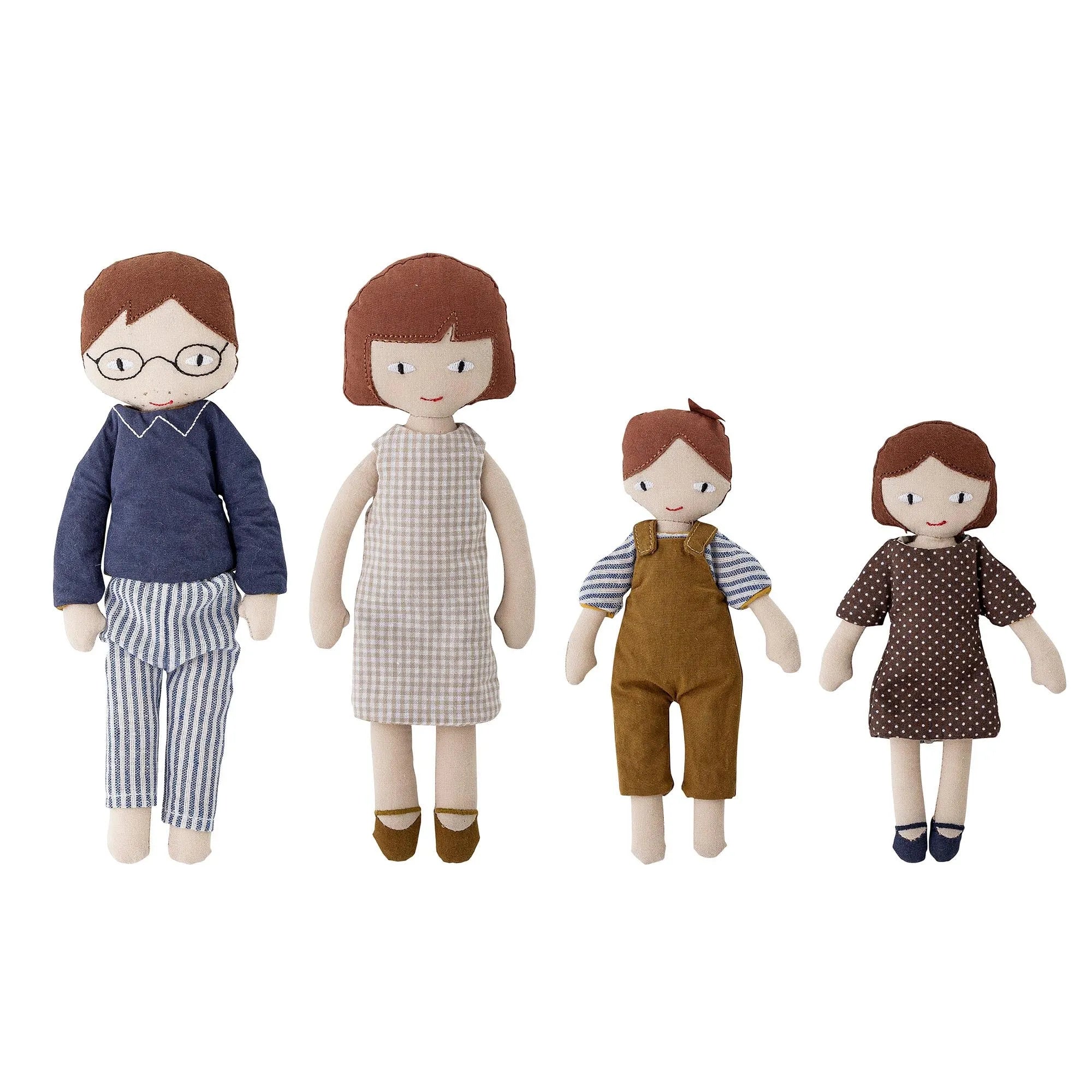 Die Webster Doll von Bloomingville Mini: Charmante, braune Baumwollpuppe, ideal als Spielzeug und Deko im Kinderzimmer.