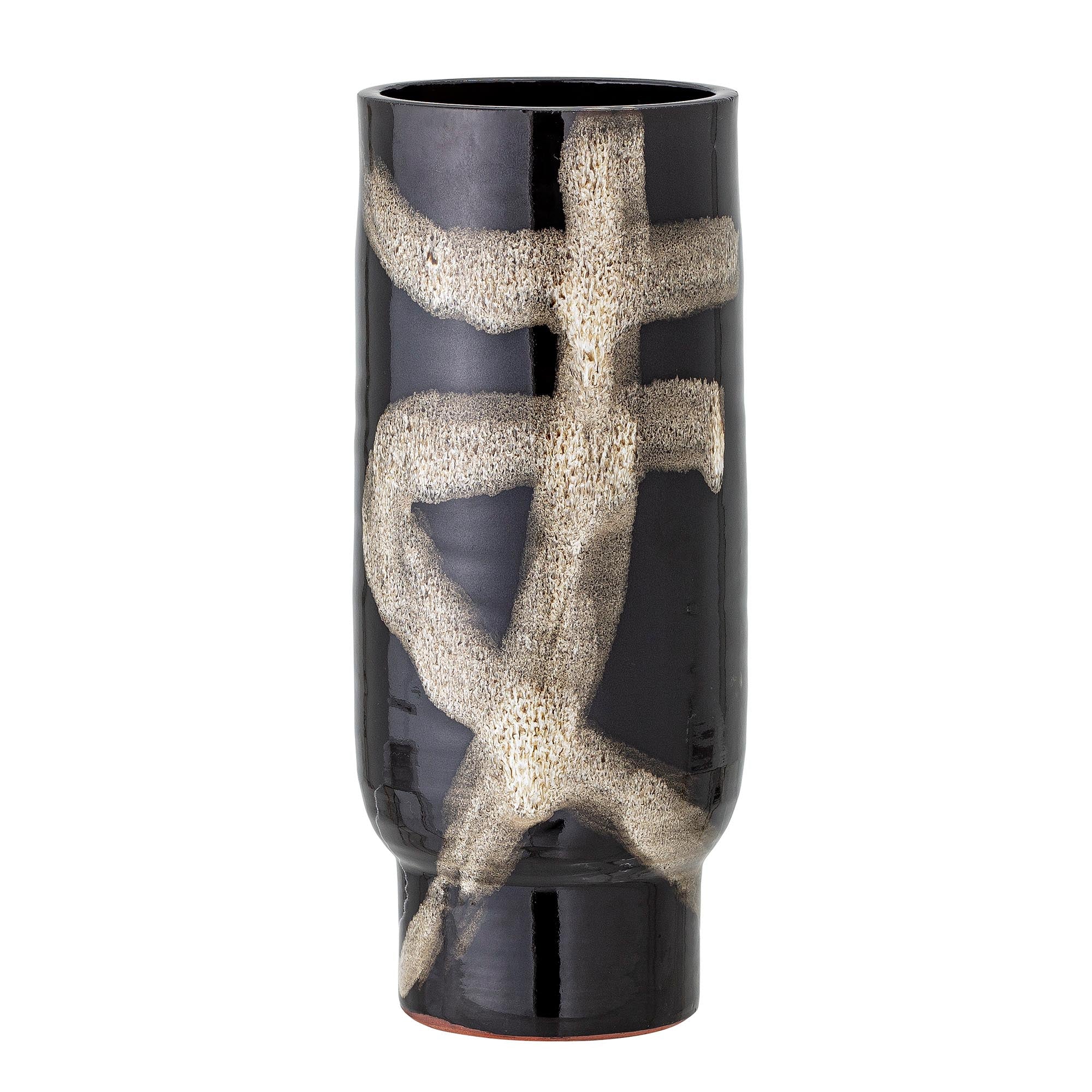 Vefa Vase, Schwarz, Terrakotta in Black präsentiert im Onlineshop von KAQTU Design AG. Vase ist von Bloomingville