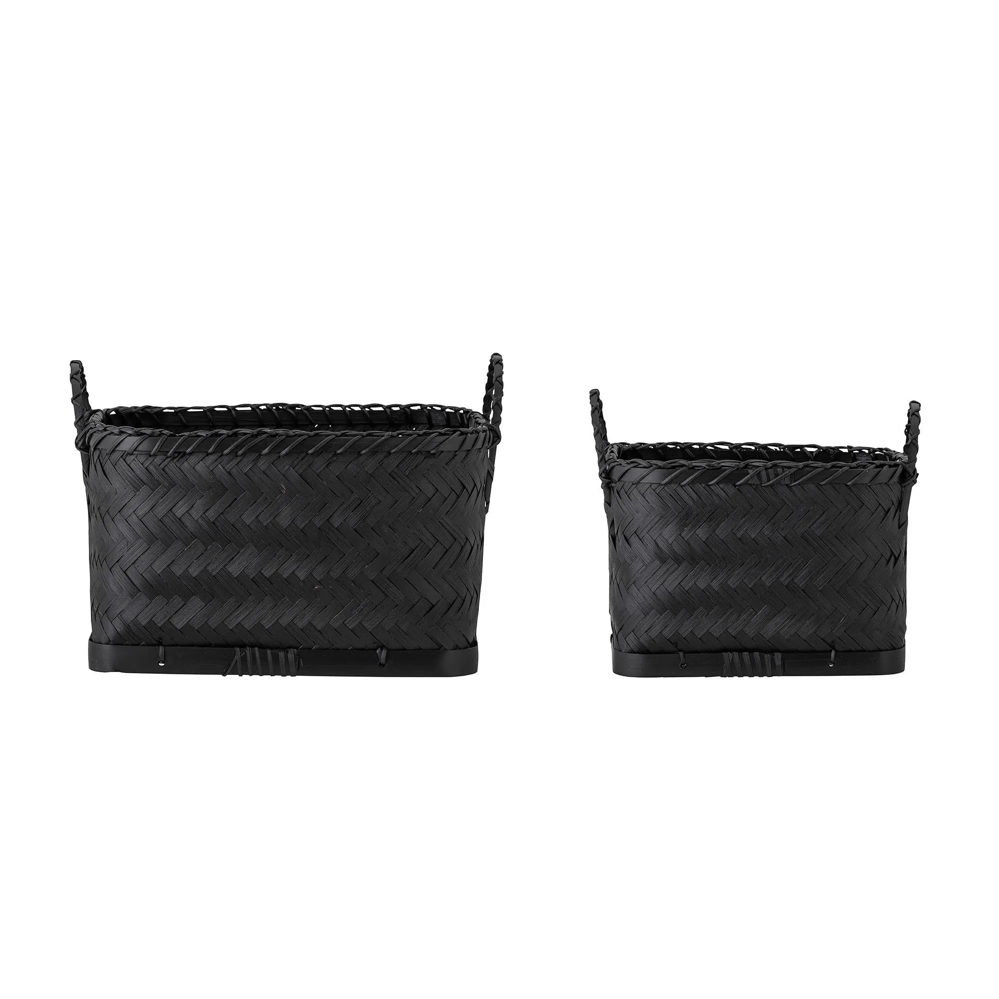 Carmil Basket, Black, Seagrass