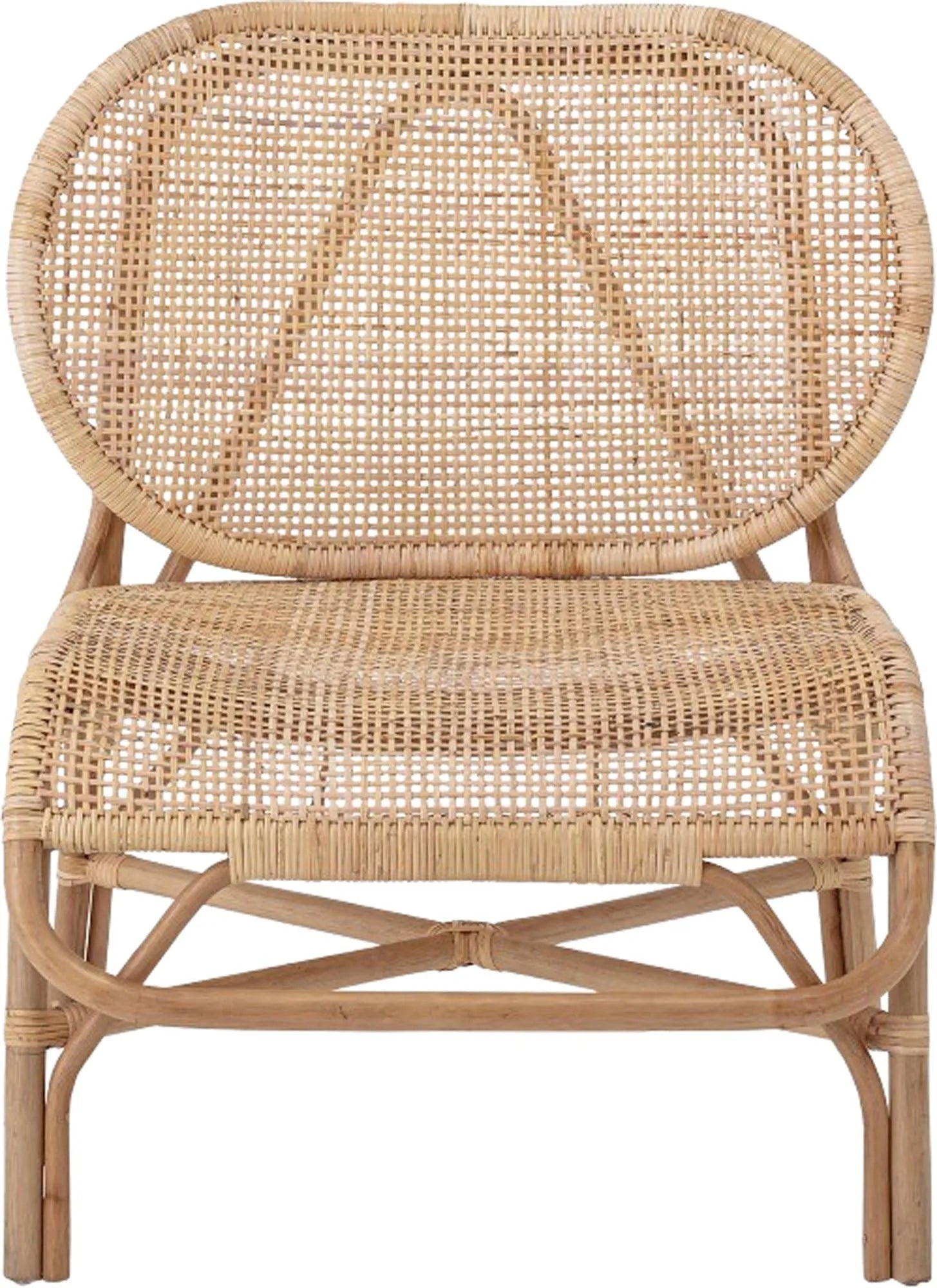 Rosen Loungesessel, Natur, Rattan, Sessel, KAQTU Design