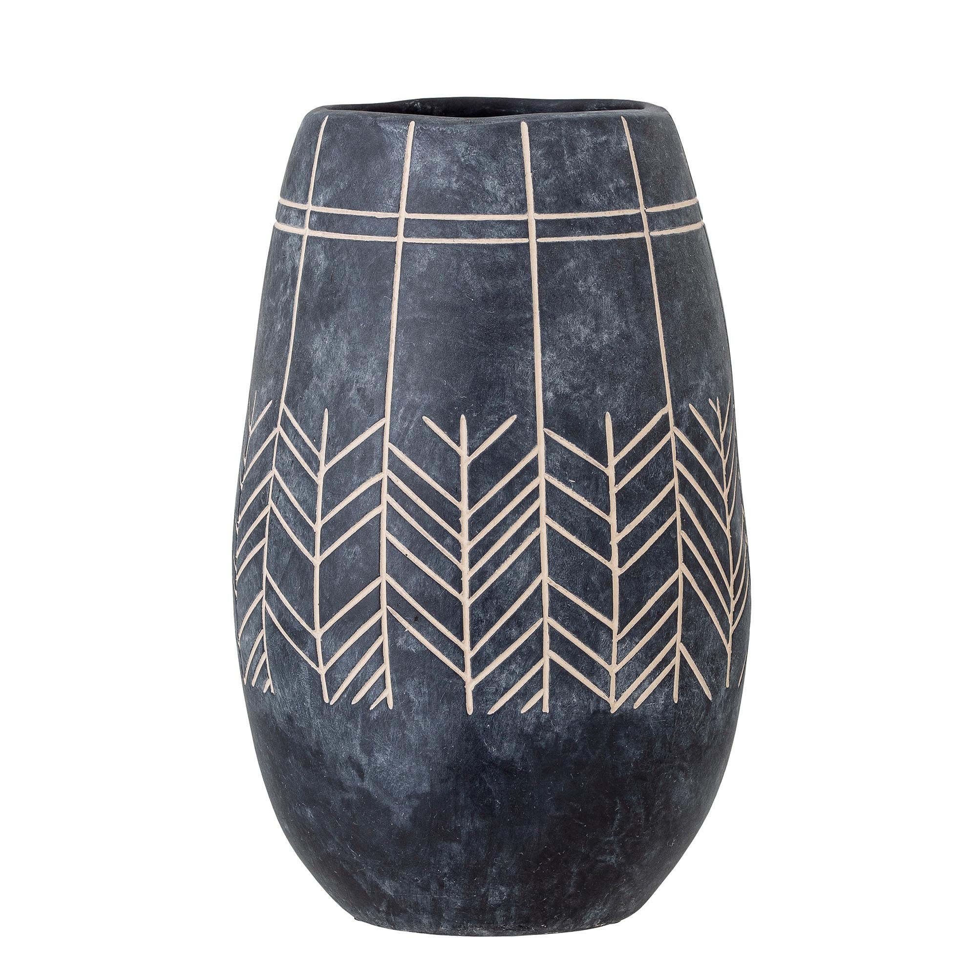 Mahi Deko-Vase, Schwarz, Keramik in Black präsentiert im Onlineshop von KAQTU Design AG. Vase ist von Bloomingville