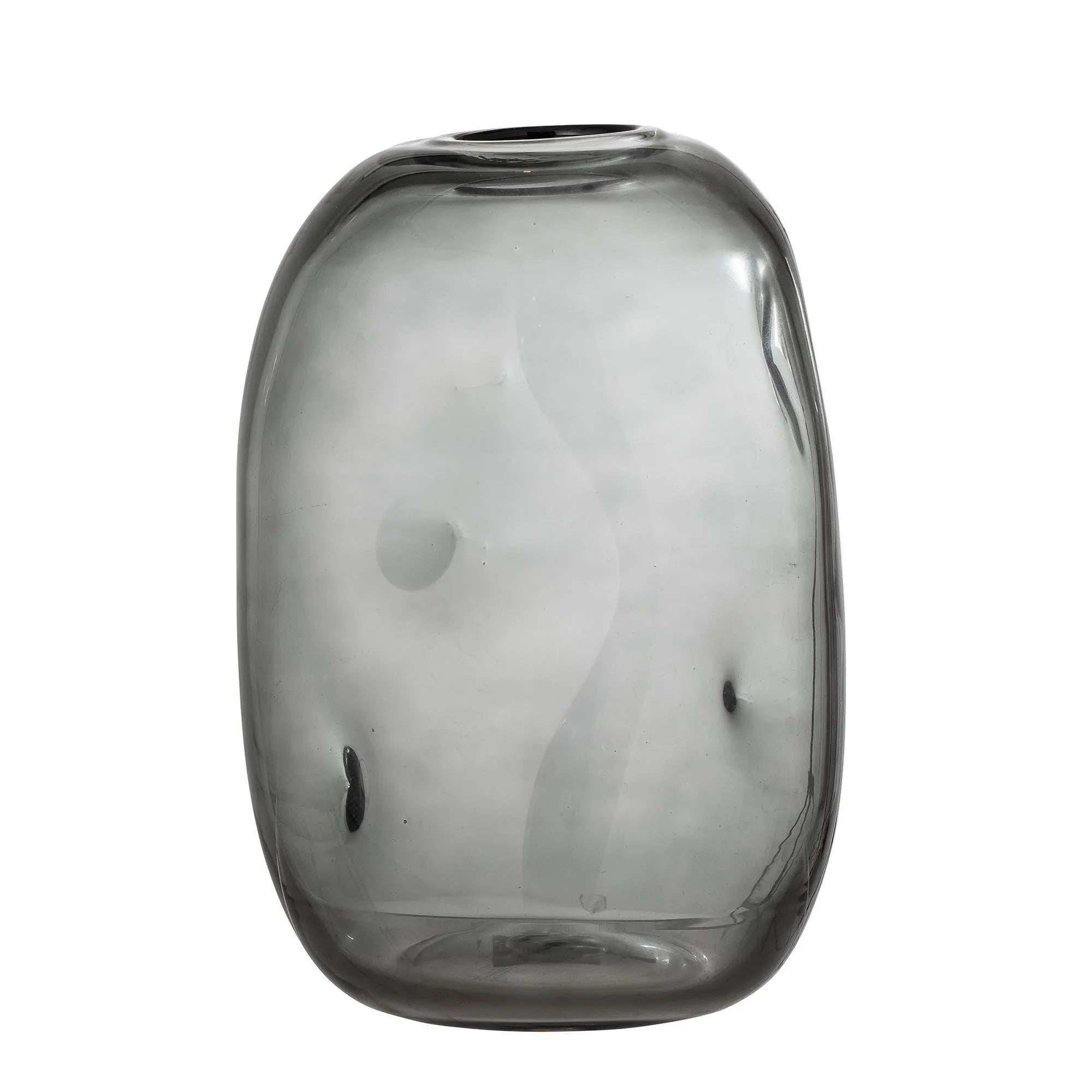 Vinda Vase, Grau, Glas