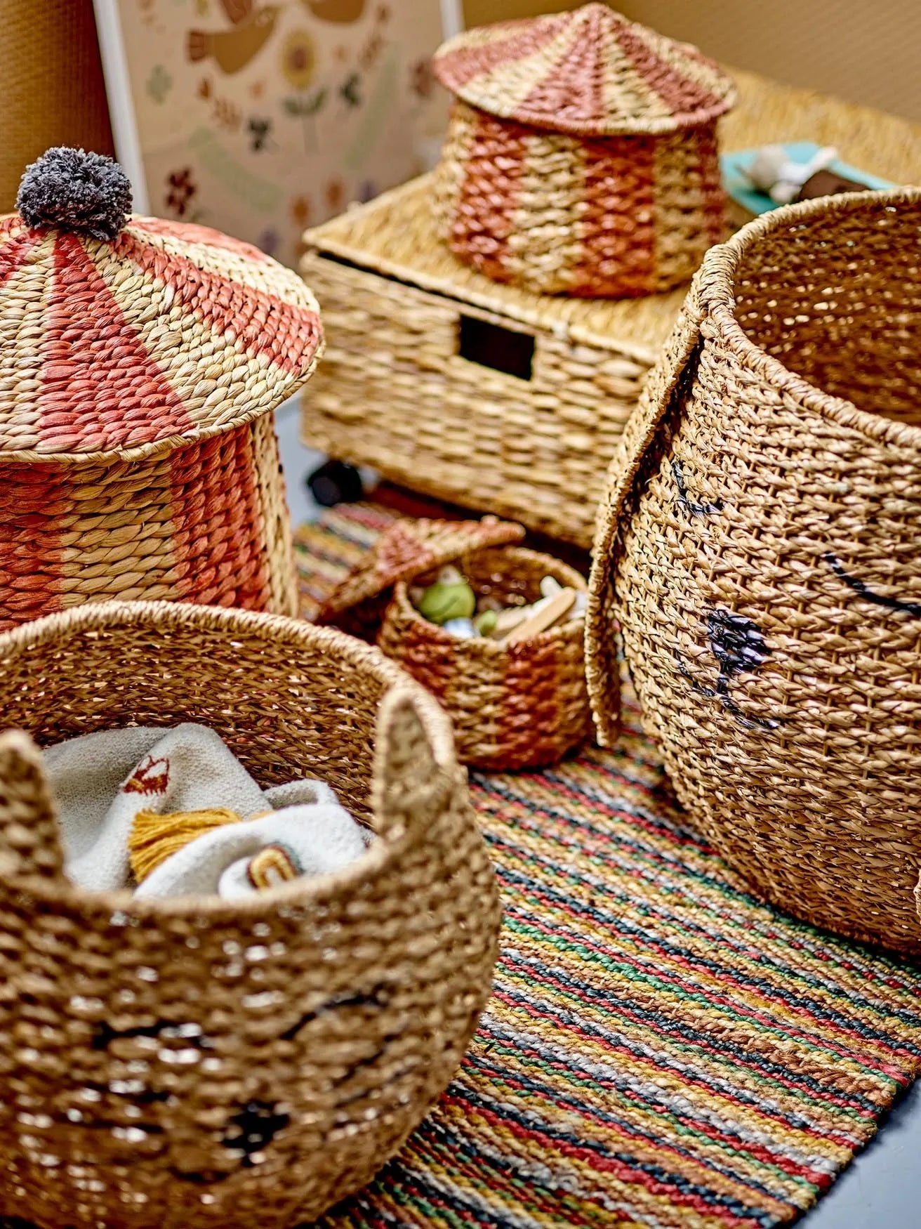 Milus Basket, Brown, Bankuan Grass, Aufbewahrungskorb, KAQTU Design