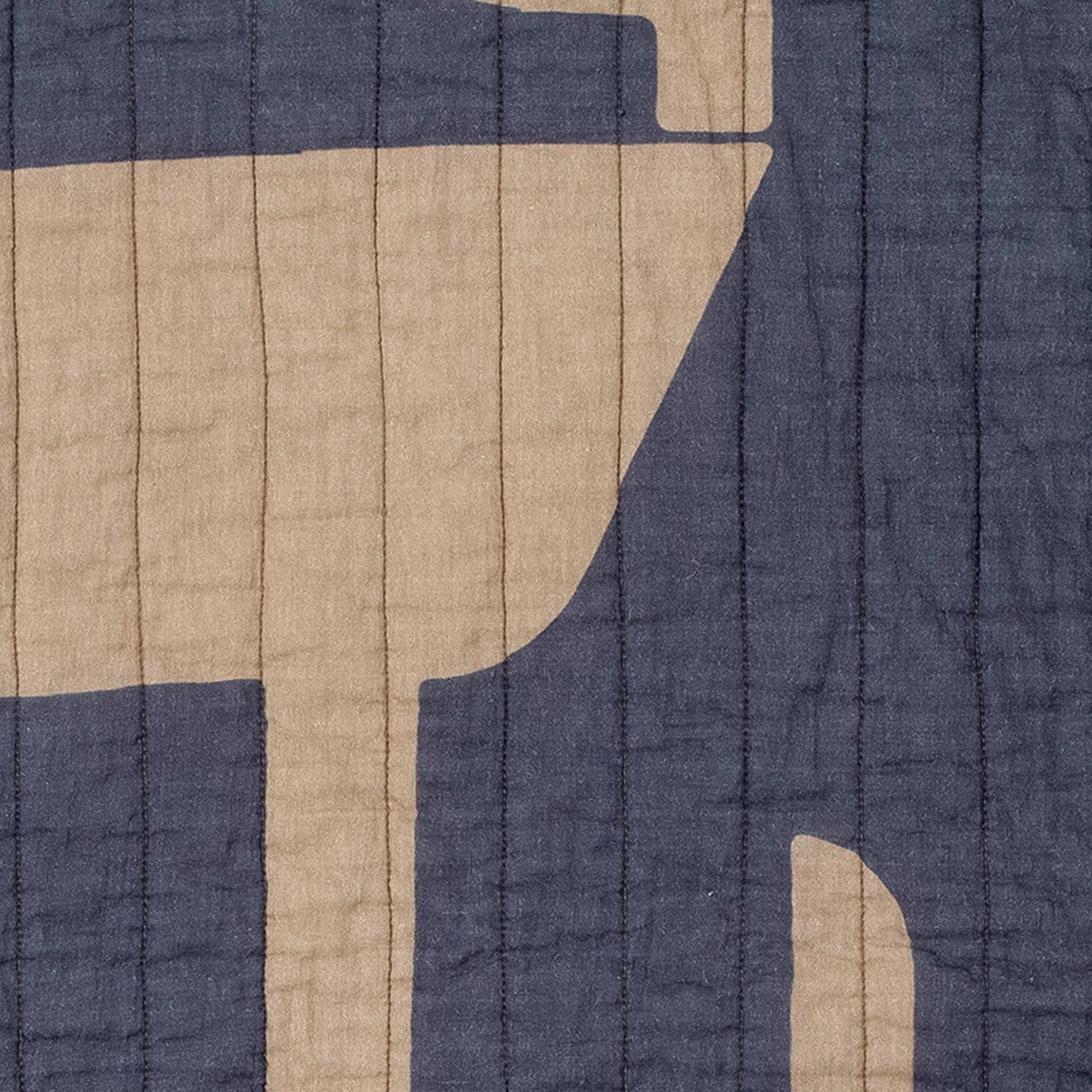 Roosi Quilt, Blue, Baumwolle, Wolldecke, KAQTU Design