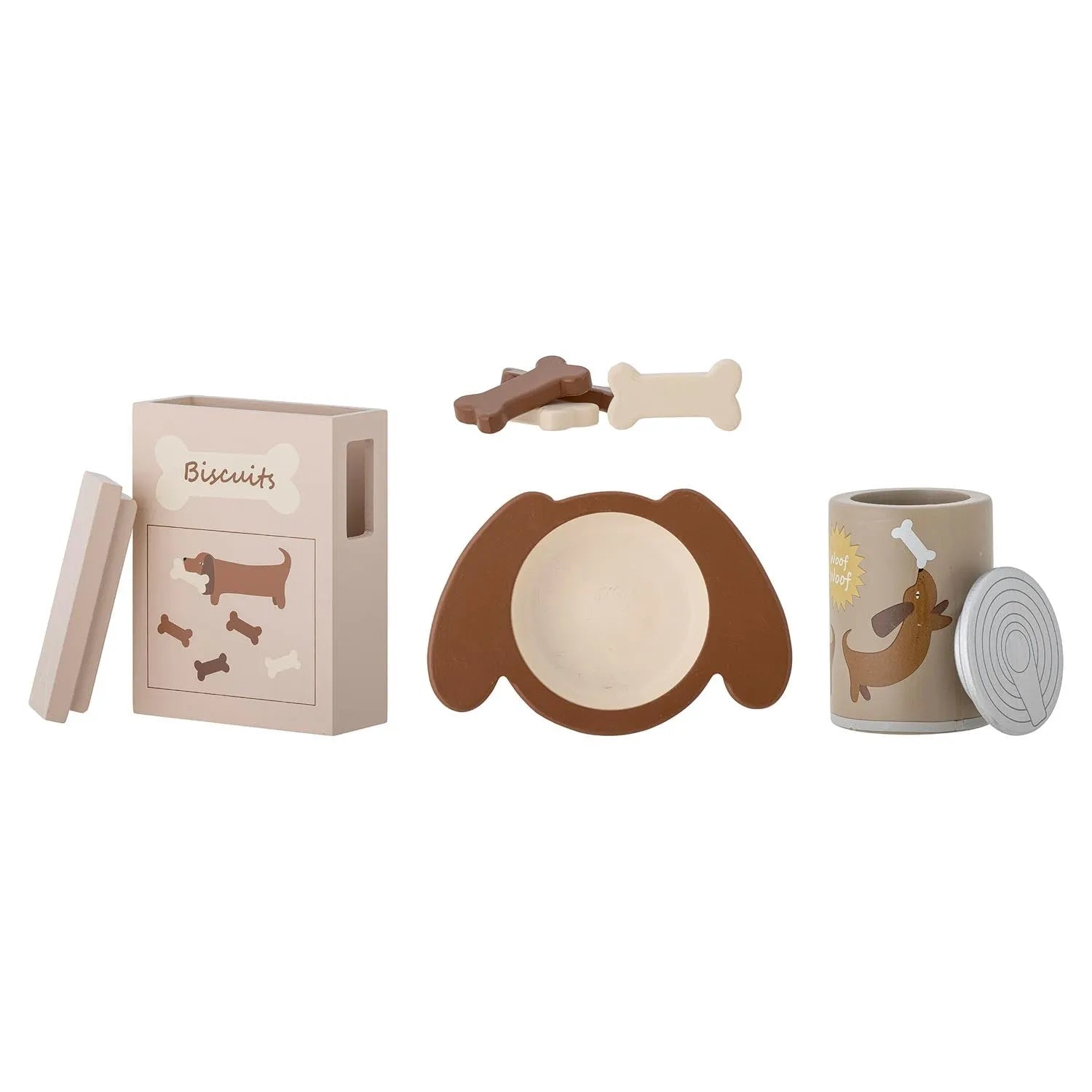 Charlie Spielset, Lebensmittel, Braun, FSC®100%, MDF in Braun präsentiert im Onlineshop von KAQTU Design AG. Spielzeug ist von Bloomingville Mini