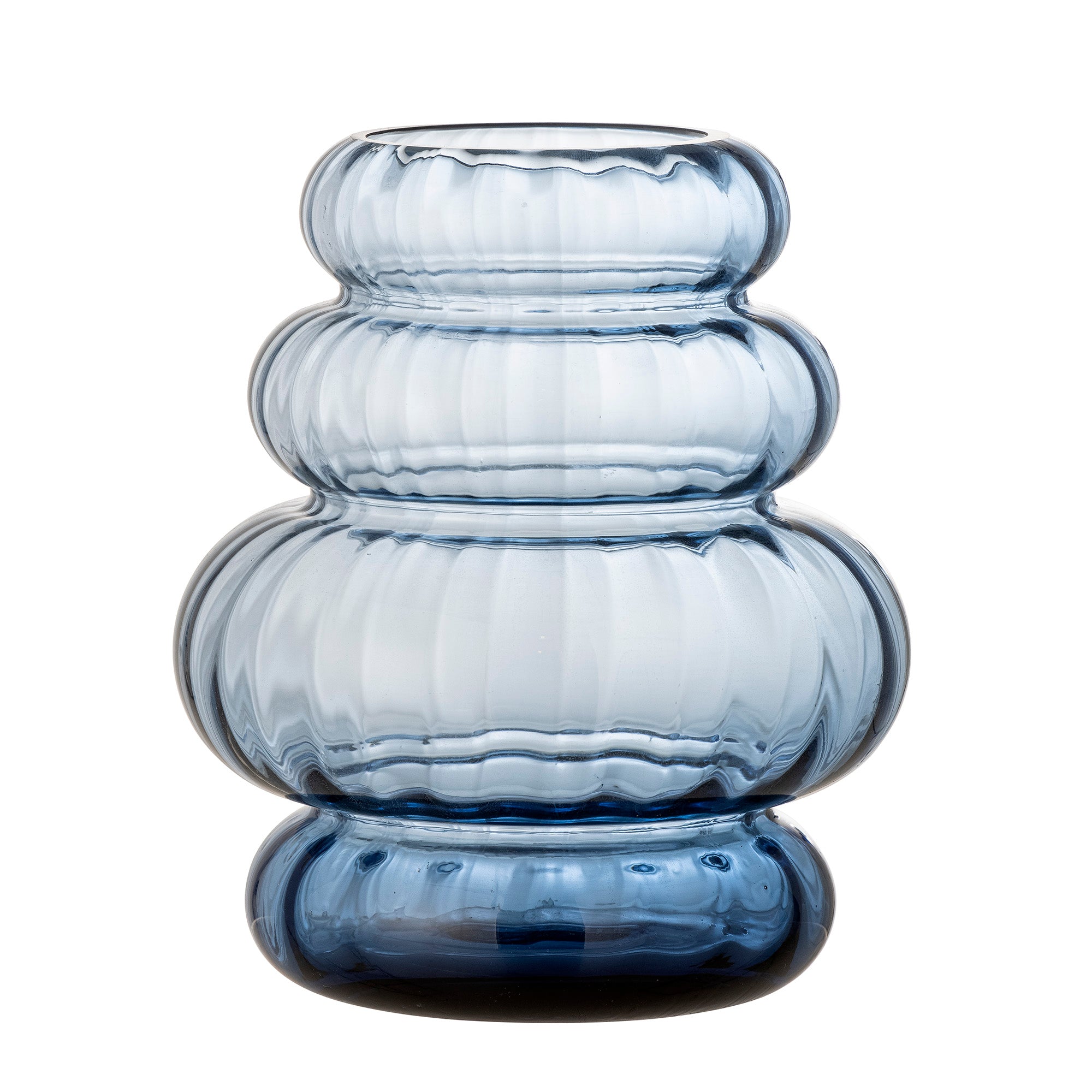 Bing Vase, Blue, Glas in Blue präsentiert im Onlineshop von KAQTU Design AG. Vase ist von Bloomingville