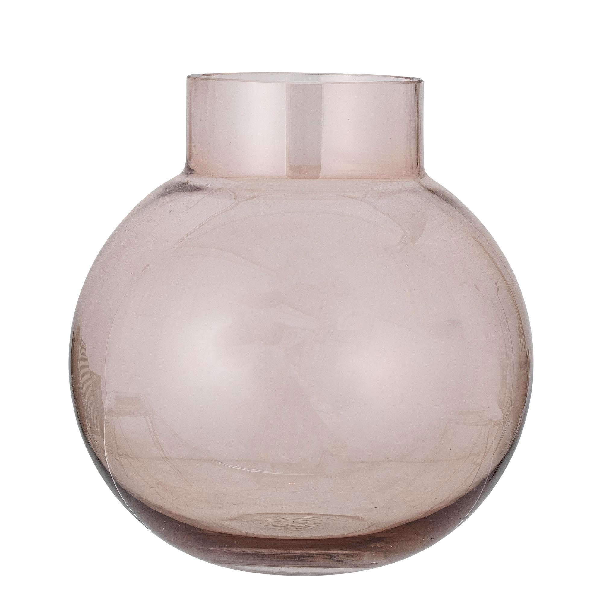 Renato Vase, Rose, Glas in Rose präsentiert im Onlineshop von KAQTU Design AG. Vase ist von Bloomingville