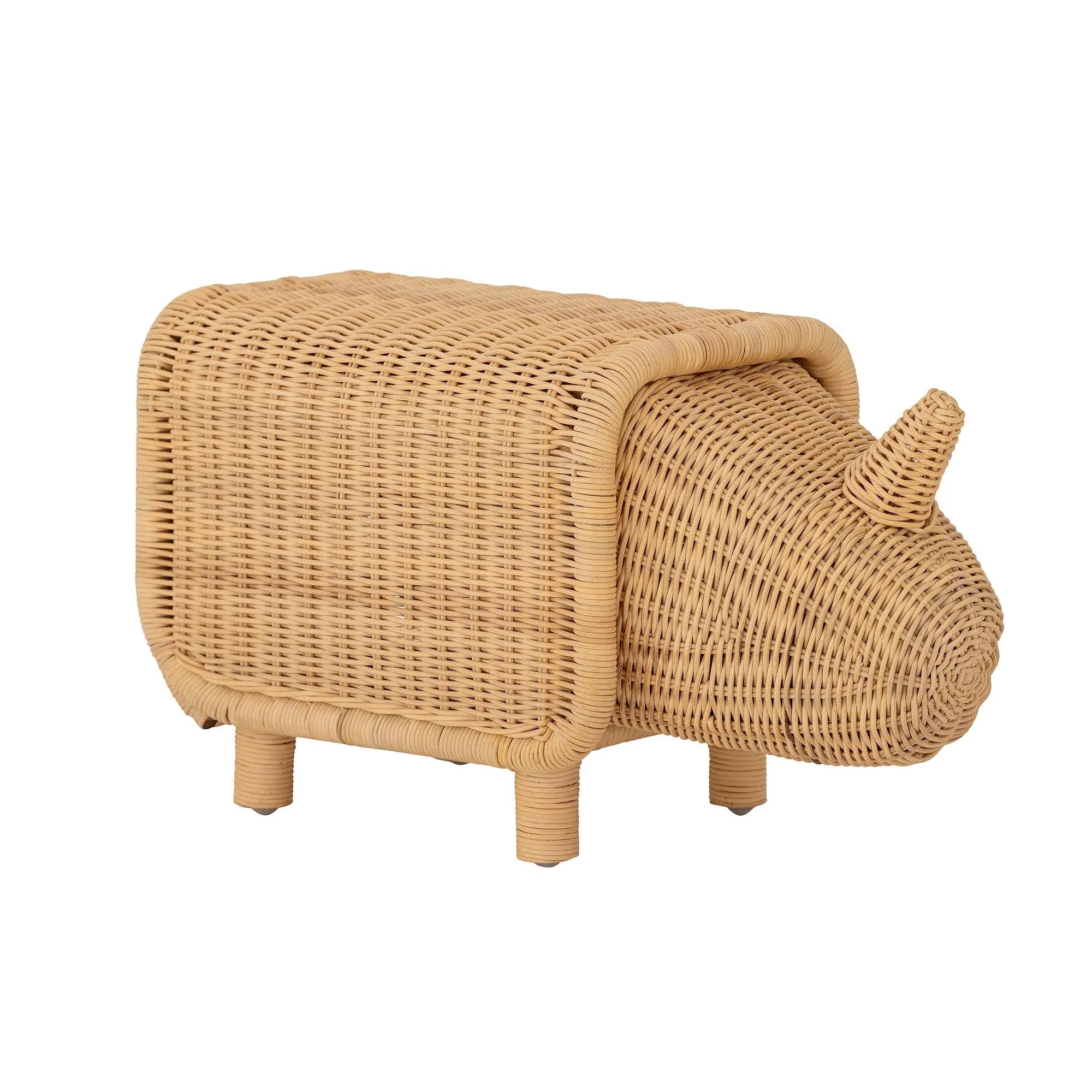 Soffe Hocker mit Stauraum, Natur, Rattan