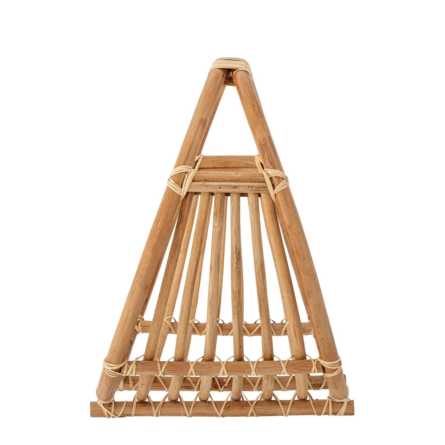 Eleganter Rattan-Magazinhalter mit kurvigem Design, ideal für stilvolle Organisation und natürliche Akzente in jedem Raum.