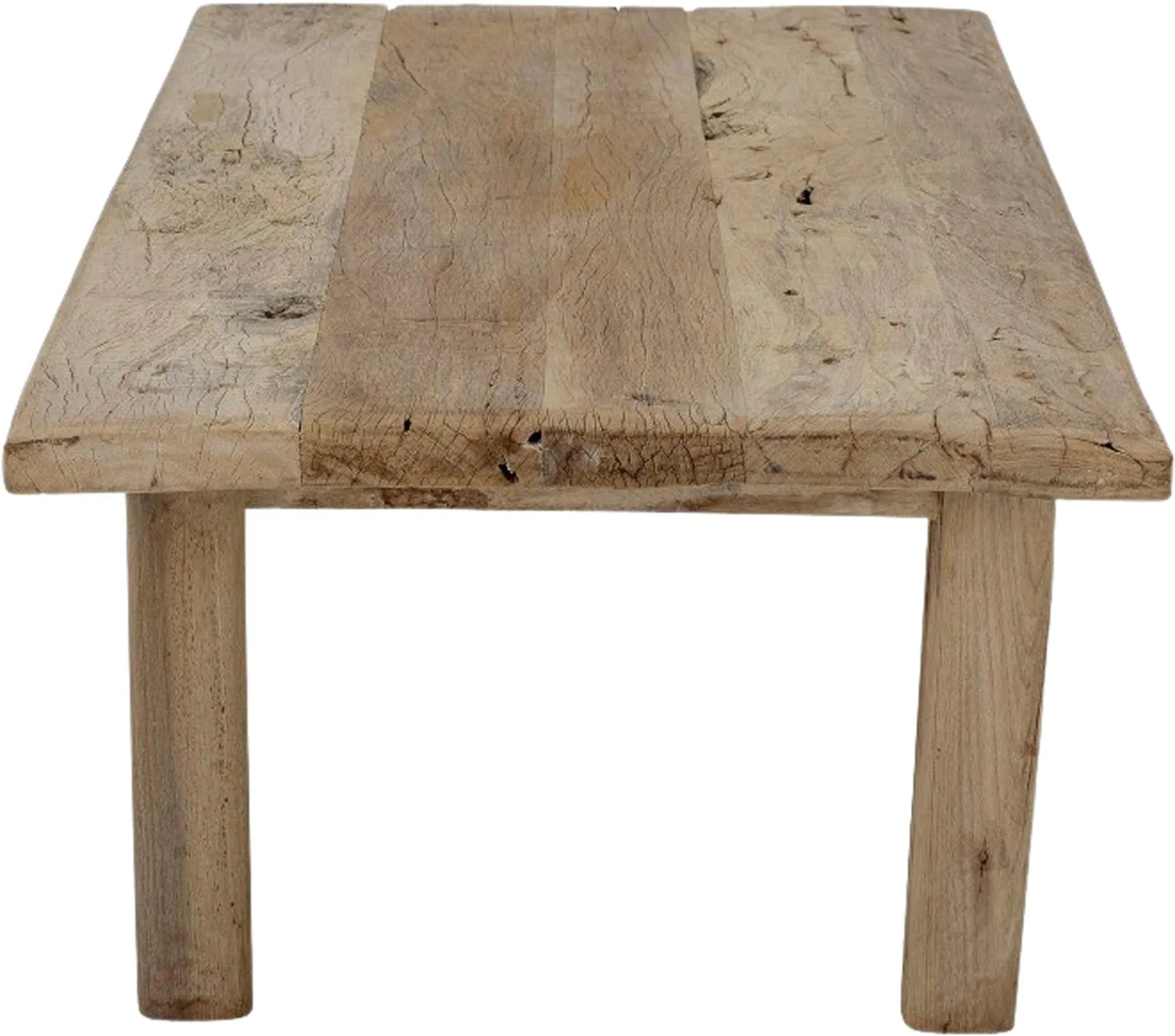 Riber Couchtisch, Natur, Recyceltes Holz, Beistelltisch, KAQTU Design