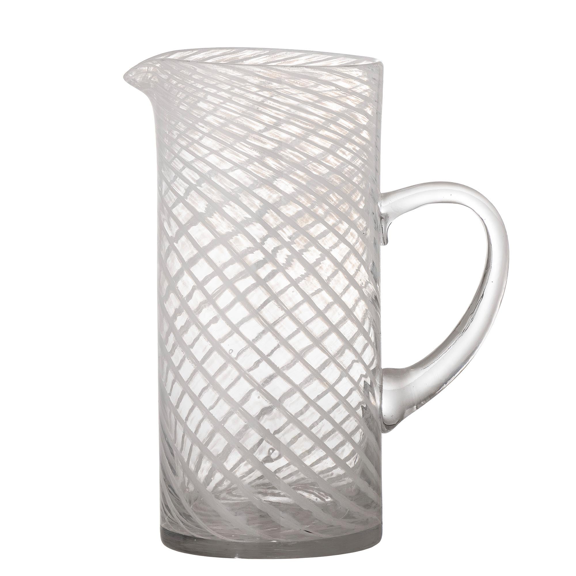 Sakhi Krug, Weiá, Glas in White präsentiert im Onlineshop von KAQTU Design AG. Kanne ist von Bloomingville