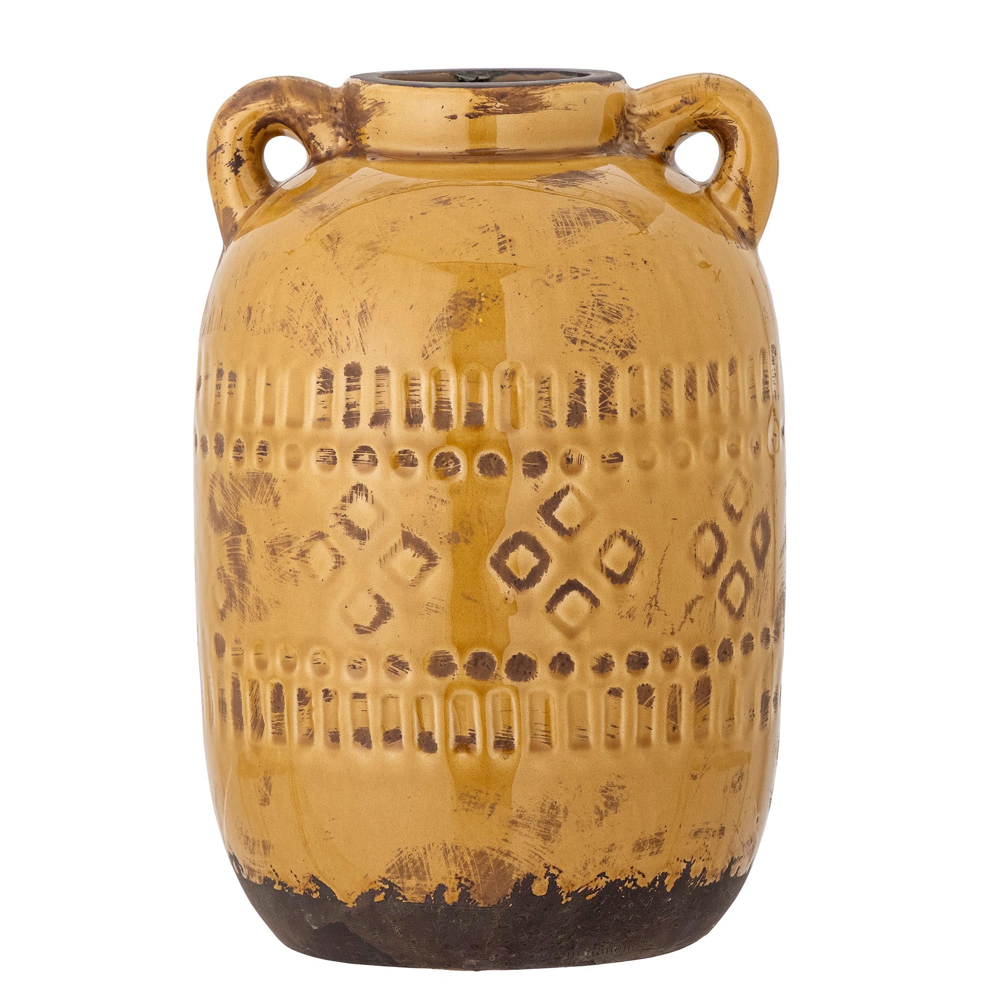 Rijad Deko-Vase, Gelb, Terrakotta in Yellow präsentiert im Onlineshop von KAQTU Design AG. Vase ist von Bloomingville