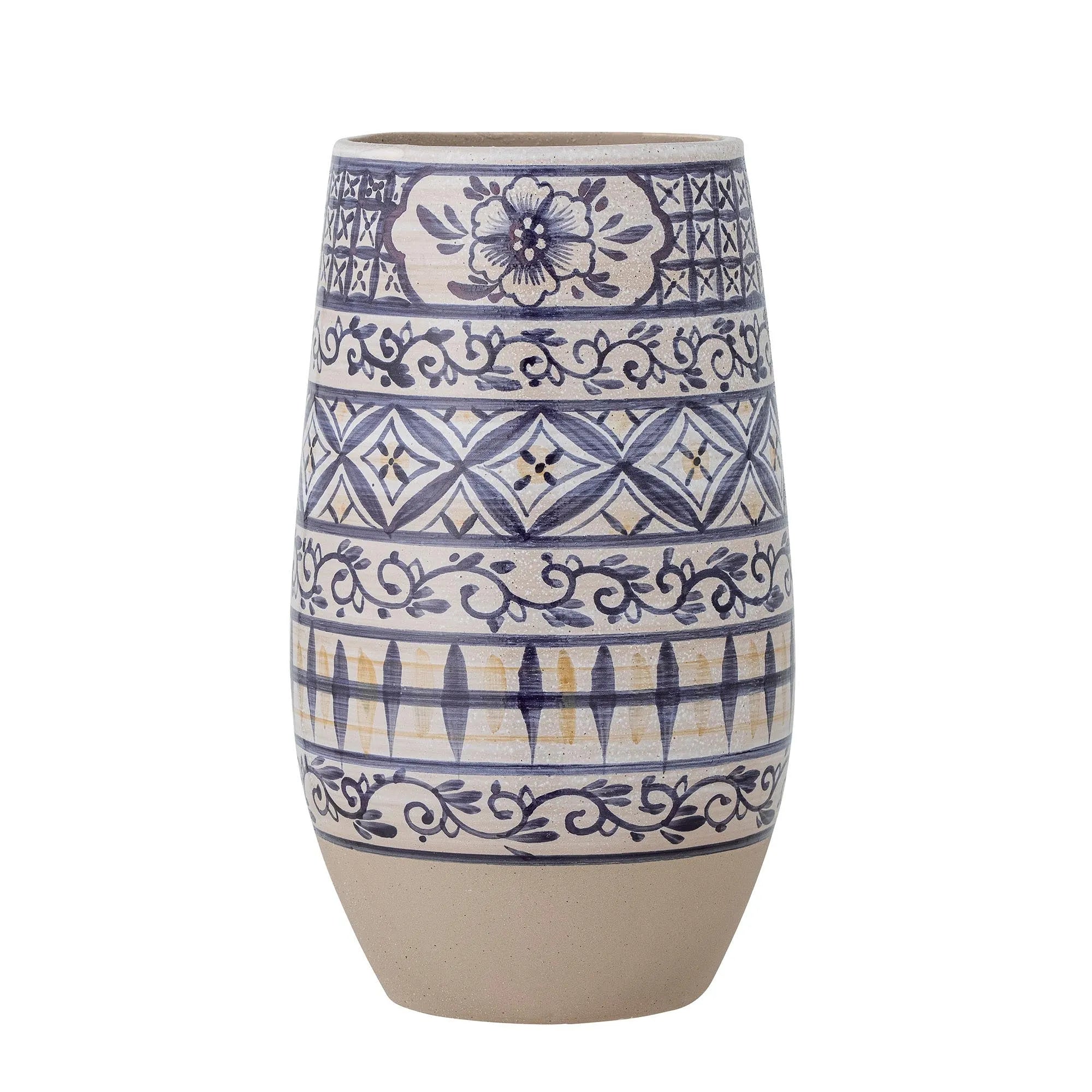 Nadya Vase, Blue, Steingut