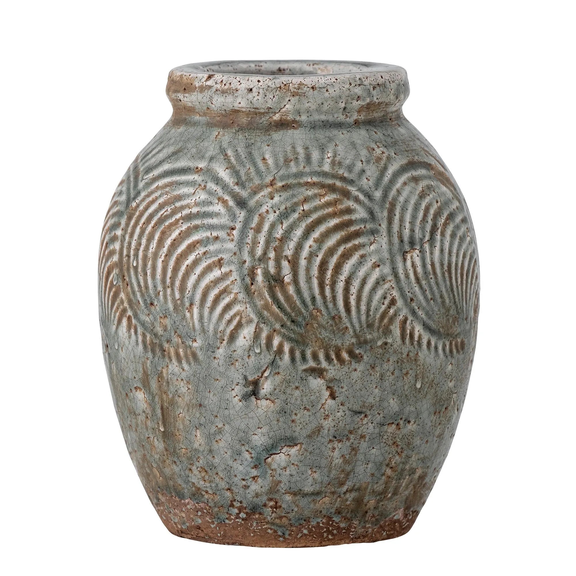 Damian decorative vase, green, terracotta<tc>ott</tc>a