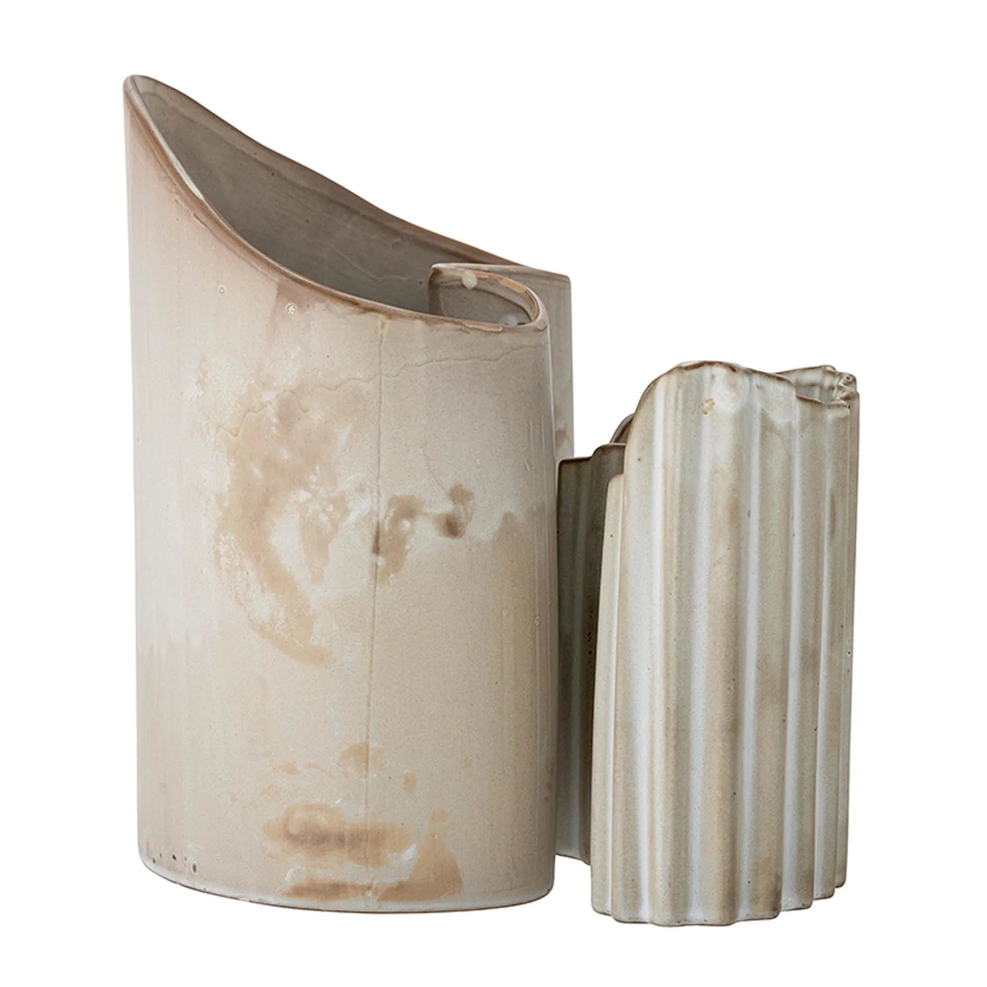 Henaj Vase, Braun, Steingut, Vase, KAQTU Design