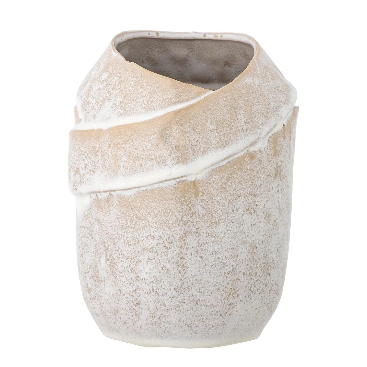 Abeera Vase, Natur, Steingut in Natur präsentiert im Onlineshop von KAQTU Design AG. Vase ist von Bloomingville