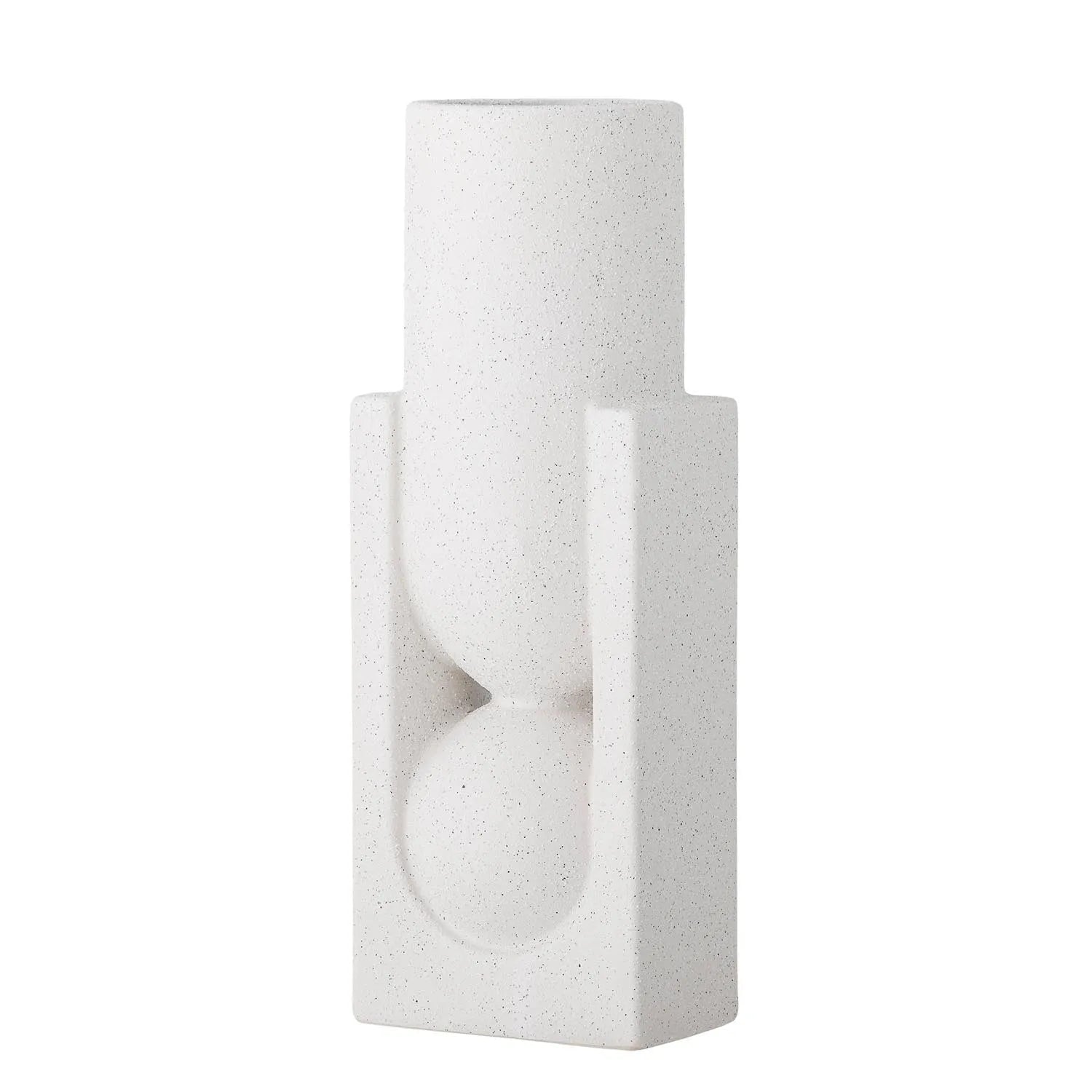 Salome Vase, Weiss, Steingut in Weiß präsentiert im Onlineshop von KAQTU Design AG. Vase ist von Bloomingville