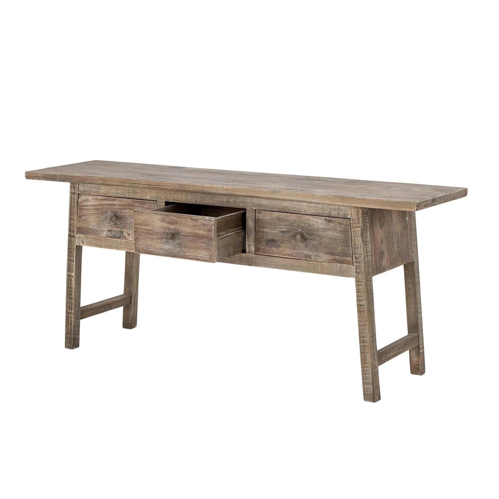 Camden Konsolentisch, Natur, Reclaimed Pine Wood, Schreibtisch, KAQTU Design