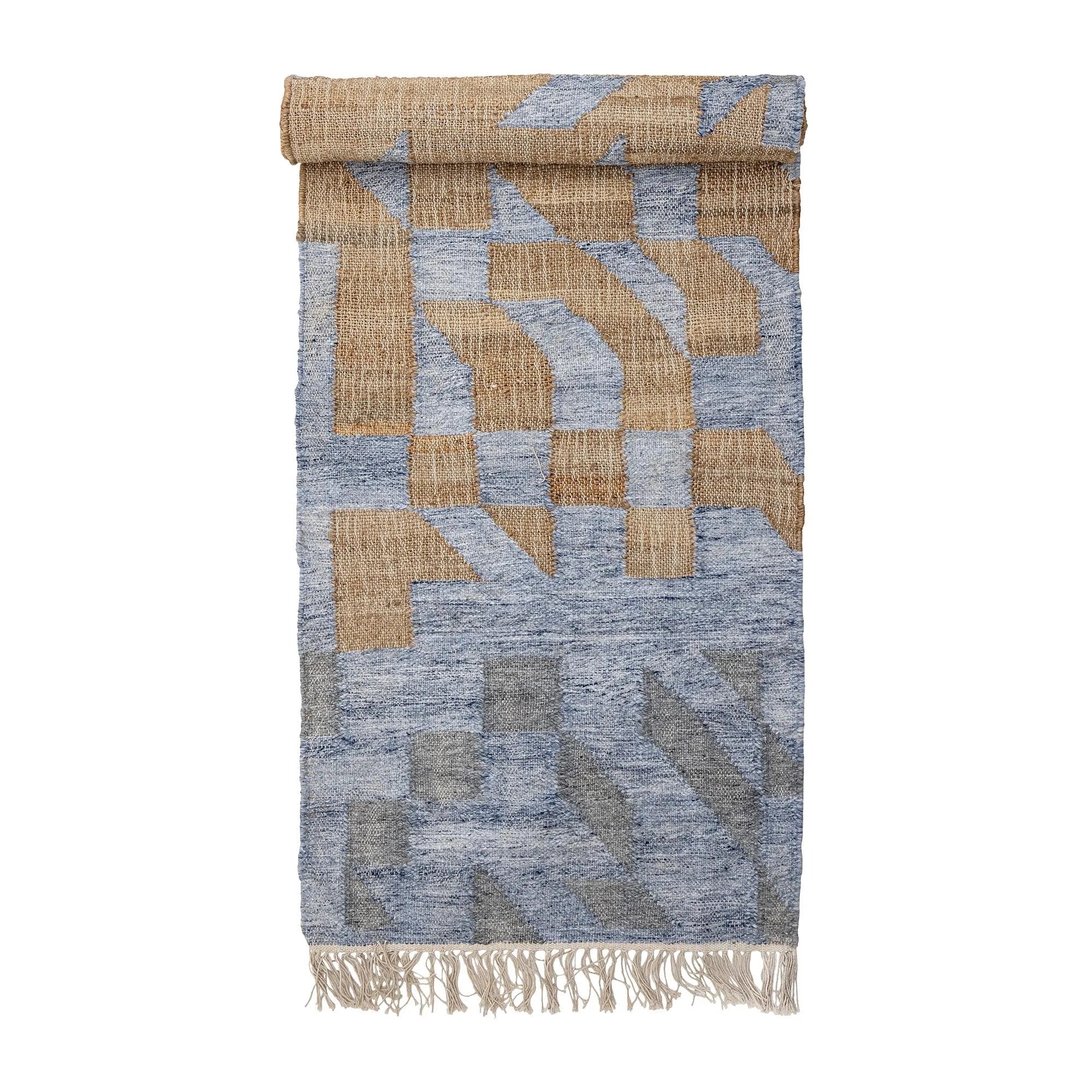 Vikka Teppich, Blue, Jute