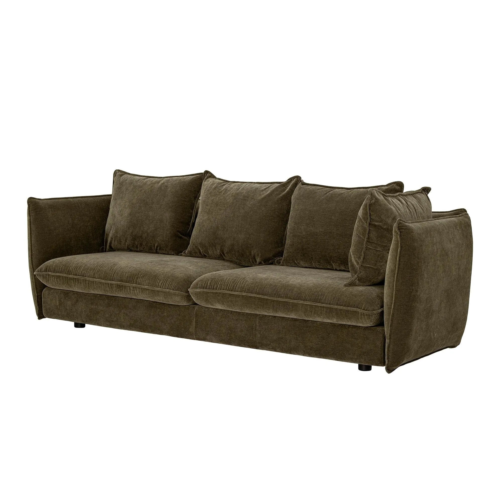 Austin Sofa, Grün, Recycled Polyester, 3er Sofa, KAQTU Design