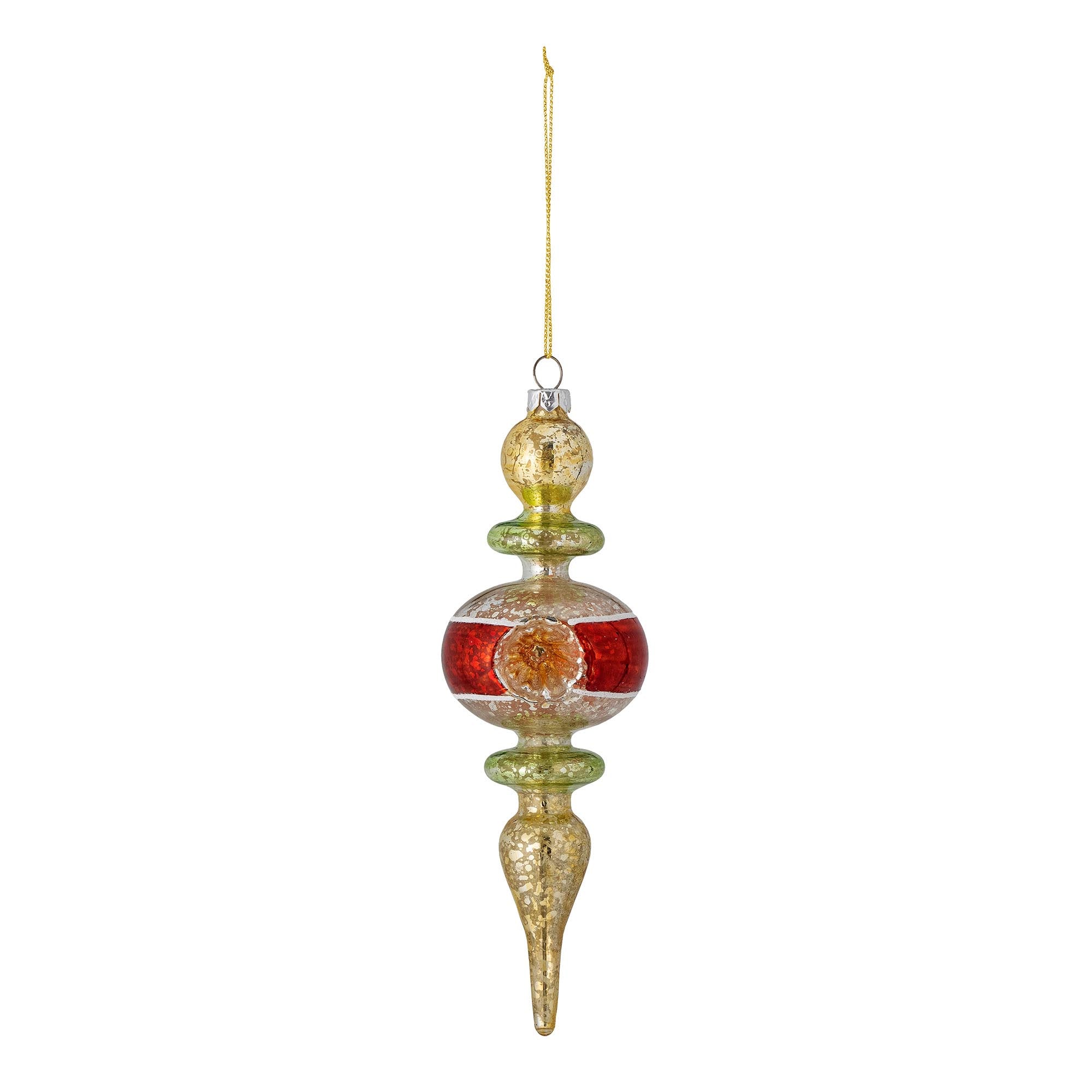 Bharati Ornament, Rot, Glas in Red präsentiert im Onlineshop von KAQTU Design AG. Weihnachtszubehör ist von Bloomingville