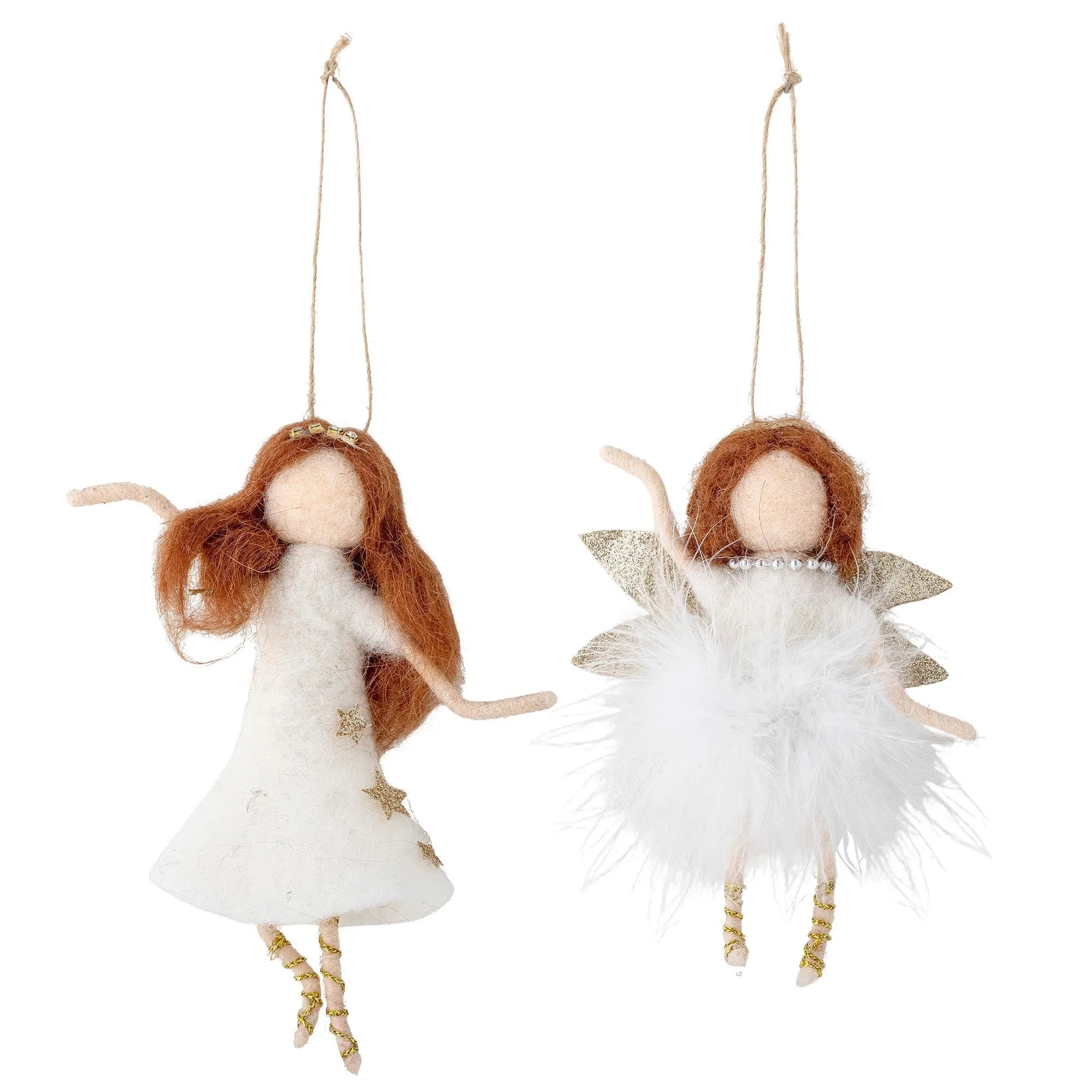 Liuka Ornament, Weiá, Wolle in White präsentiert im Onlineshop von KAQTU Design AG. Weihnachtszubehör ist von Bloomingville