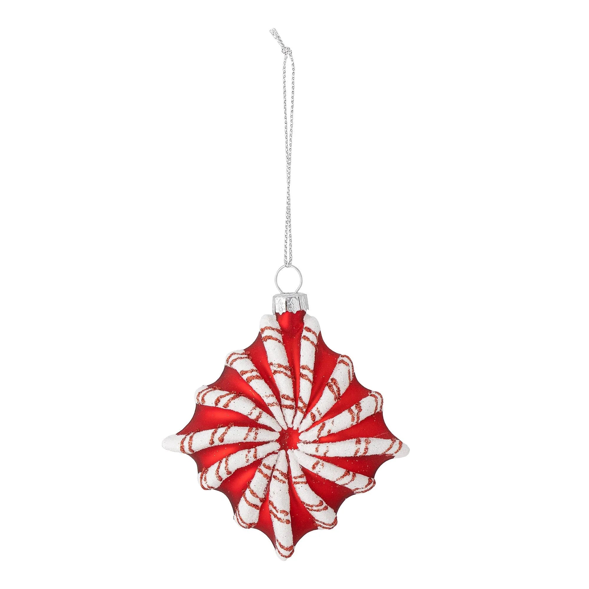 Candy Ornament, Rot, Glas in Red präsentiert im Onlineshop von KAQTU Design AG. Weihnachtszubehör ist von Bloomingville