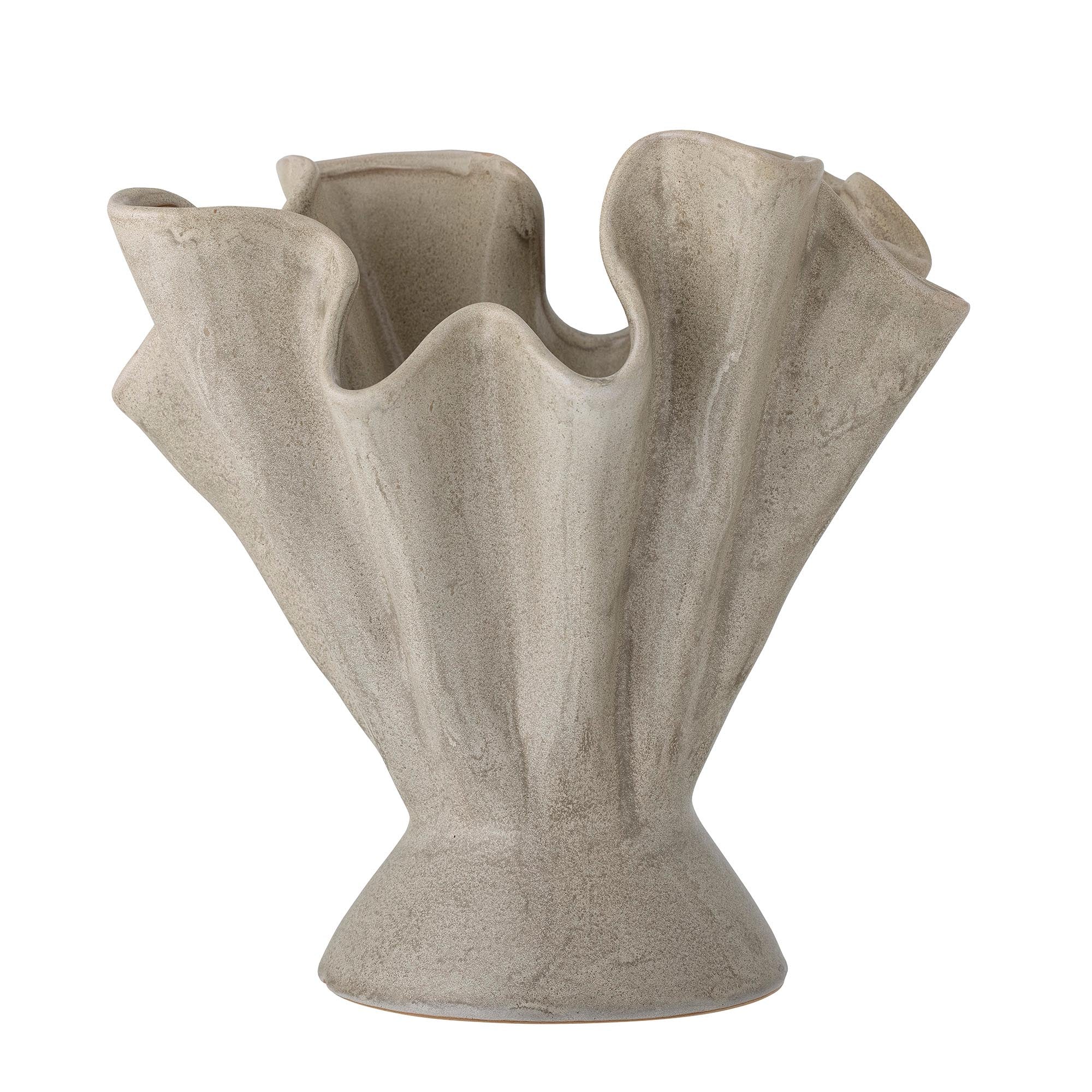 Plier Vase, Natur, Steingut in Nature präsentiert im Onlineshop von KAQTU Design AG. Vase ist von Bloomingville