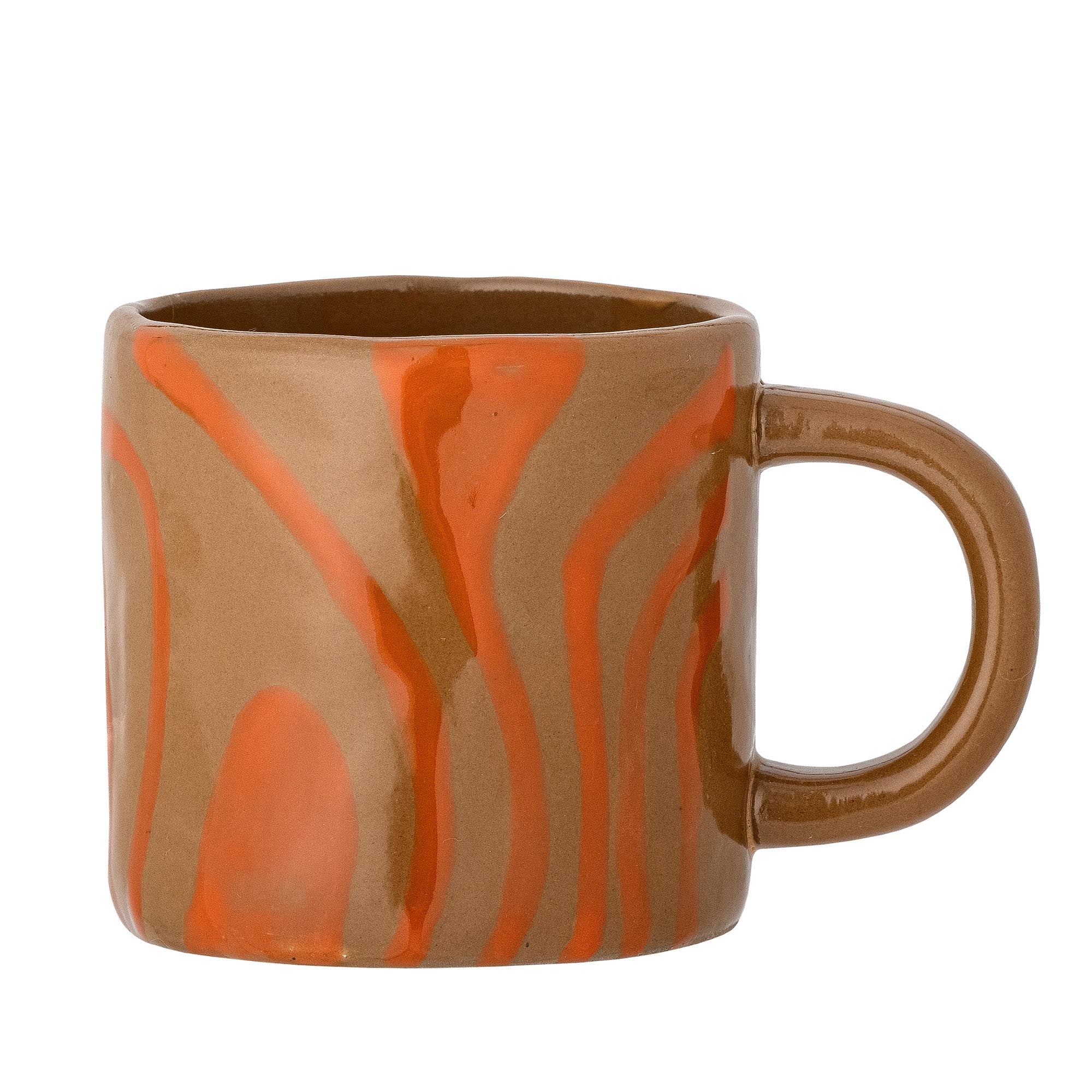 Ninka Becher, Orange, Steingut in Orange präsentiert im Onlineshop von KAQTU Design AG. Glas ist von Bloomingville