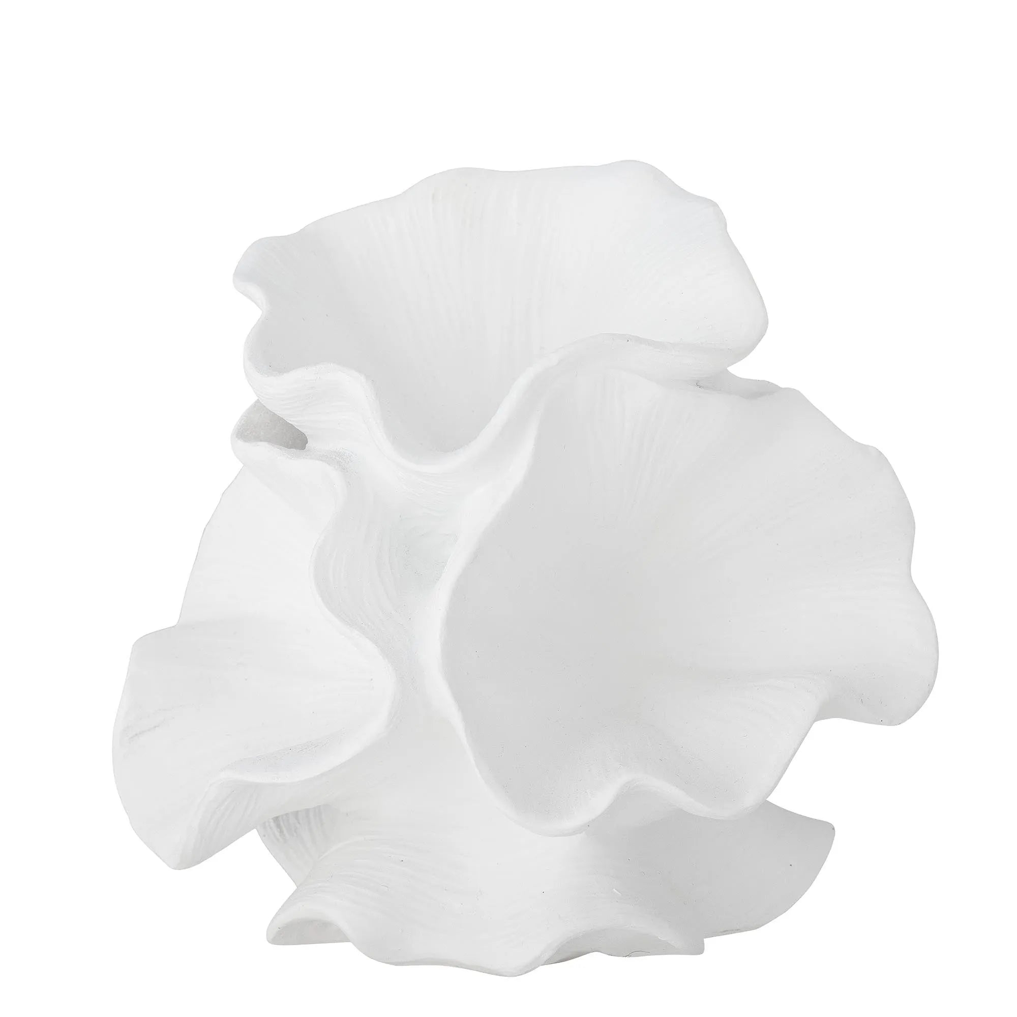 Claudette decoration, white, polyresin