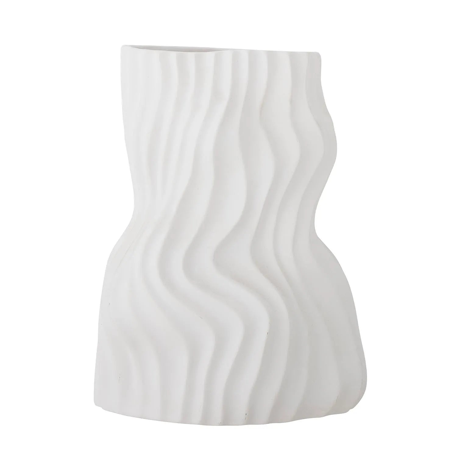 Sahal Vase, Weiss, Keramik in Weiß präsentiert im Onlineshop von KAQTU Design AG. Vase ist von Bloomingville