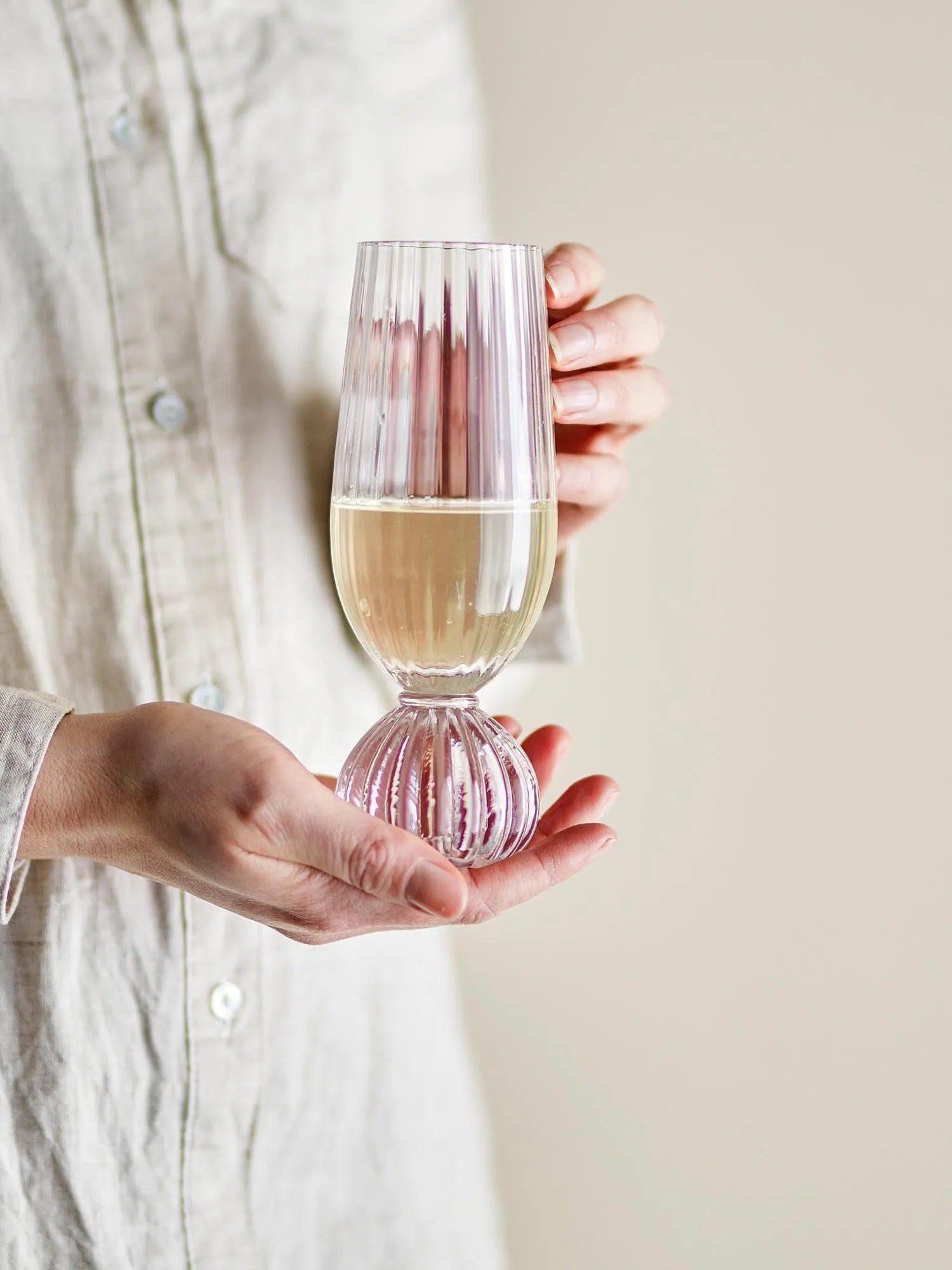 Taurin Champagnerglas, Klar, Glas in Klar präsentiert im Onlineshop von KAQTU Design AG. Glas ist von Bloomingville