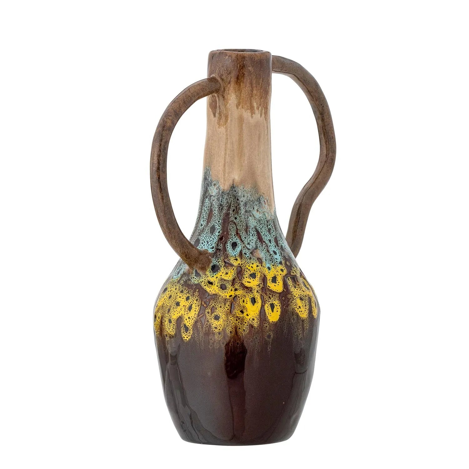 Mahnoor Vase, Braun, Steingut in Braun präsentiert im Onlineshop von KAQTU Design AG. Vase ist von Creative Collection