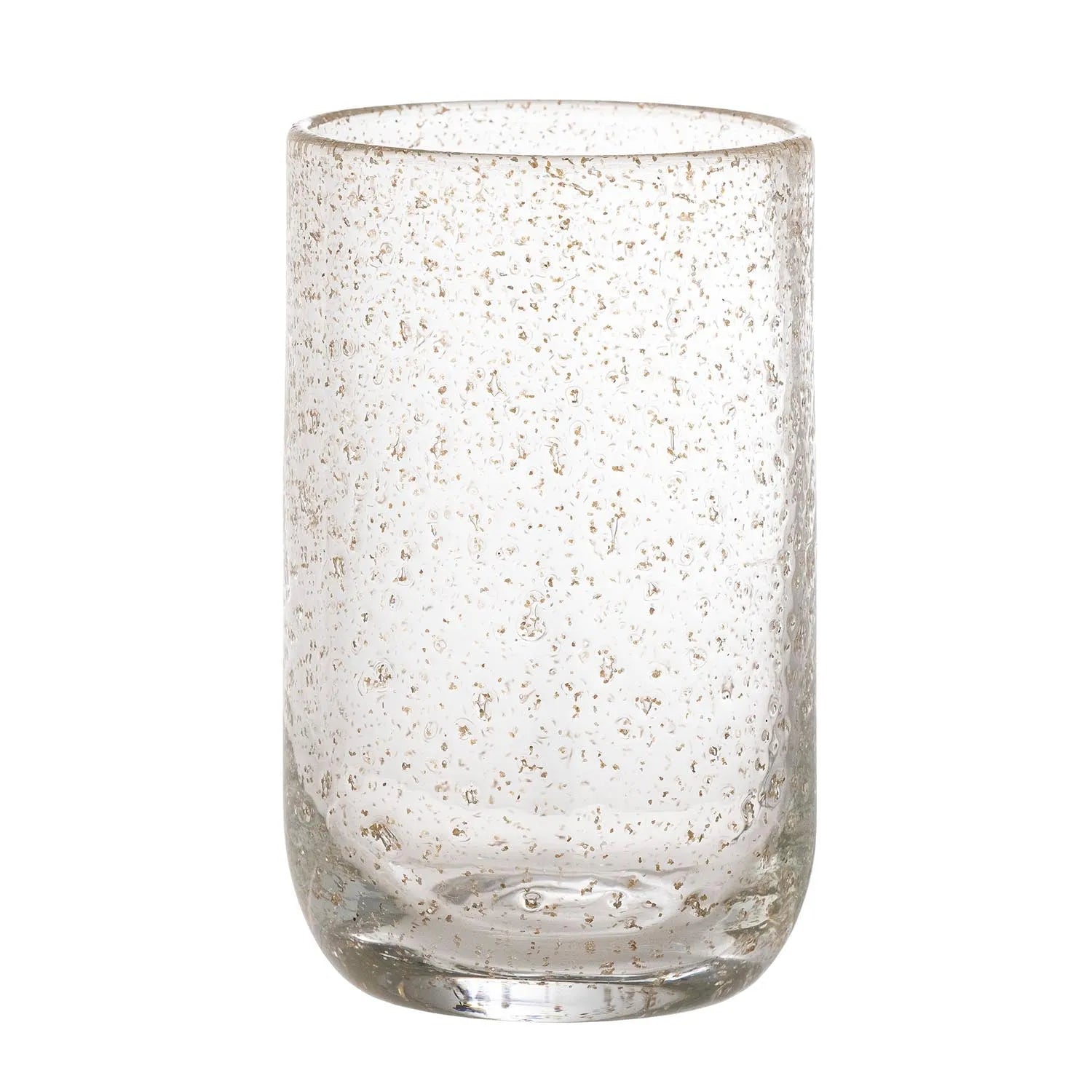 Elegantes Bubbles Trinkglas von Bloomingville: Hochwertiges Glas mit einzigartigen Luftblasen, ideal für festliche Anlässe und den täglichen Gebrauch.