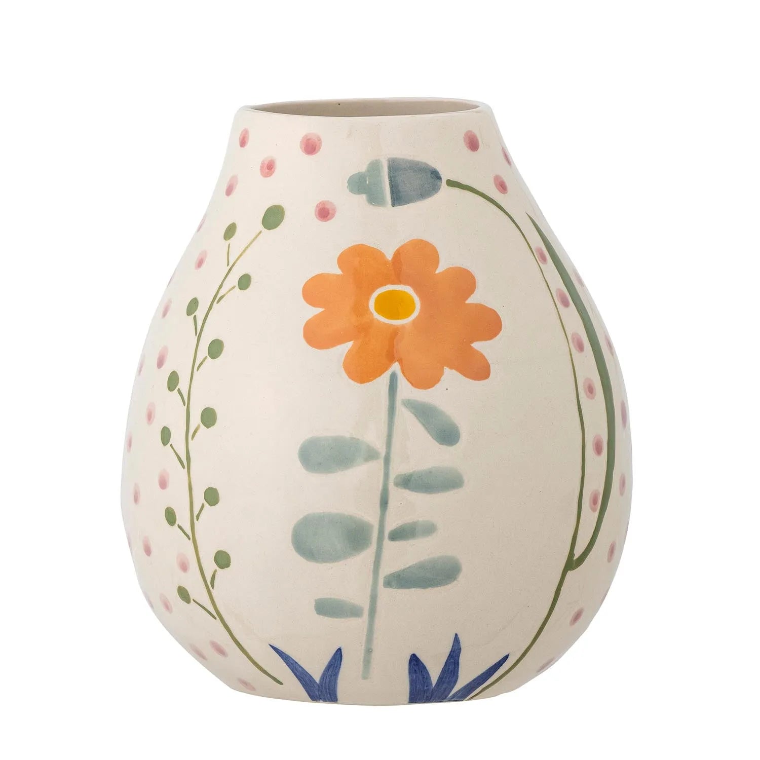 Taza Vase, Natur, Steingut in Natur präsentiert im Onlineshop von KAQTU Design AG. Vase ist von Bloomingville