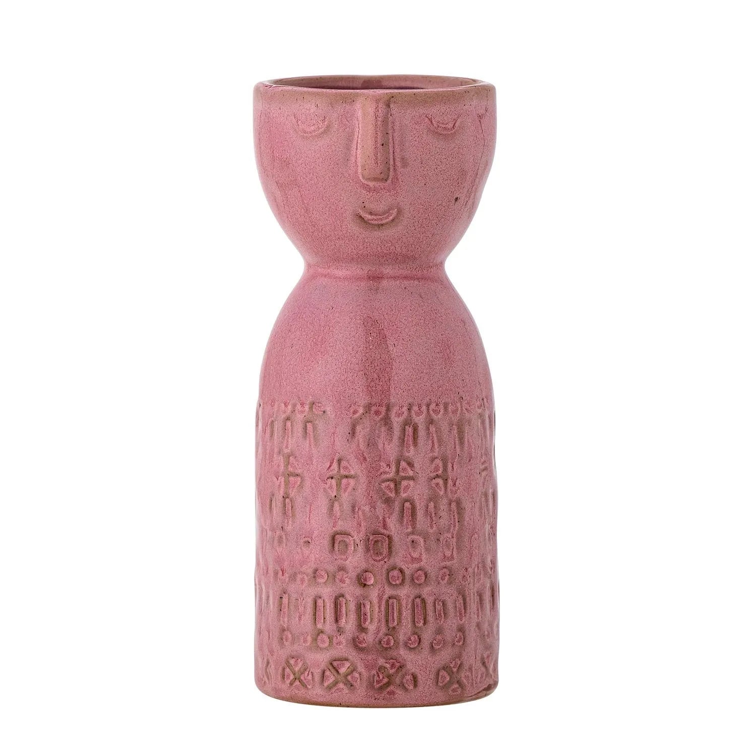 Embla Vase, Pink, Steingut in Rosa präsentiert im Onlineshop von KAQTU Design AG. Vase ist von Bloomingville