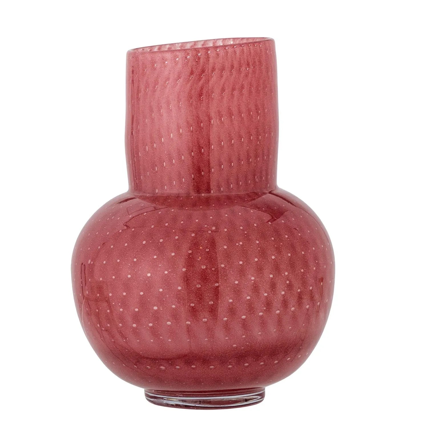 Roscoe Vase, Rose, Glas in Rose präsentiert im Onlineshop von KAQTU Design AG. Vase ist von Bloomingville