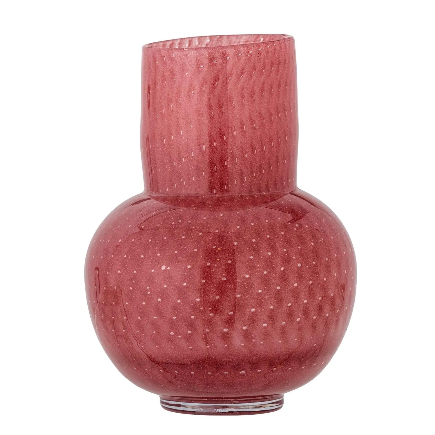 Roscoe Vase, Rose, Glas in Rose präsentiert im Onlineshop von KAQTU Design AG. Vase ist von Bloomingville