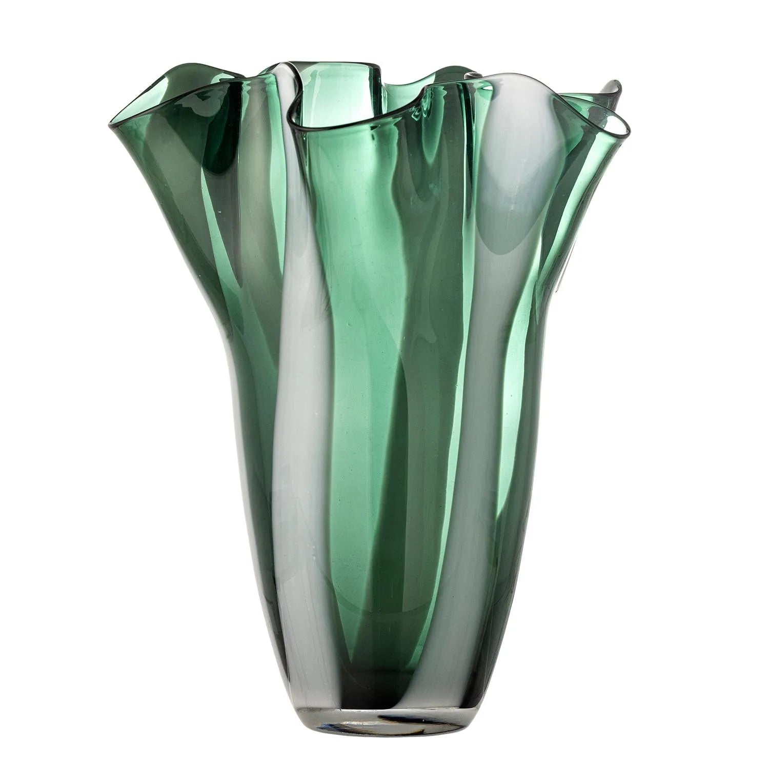 Lettice Vase, Grün, Glas in Grün präsentiert im Onlineshop von KAQTU Design AG. Vase ist von Creative Collection