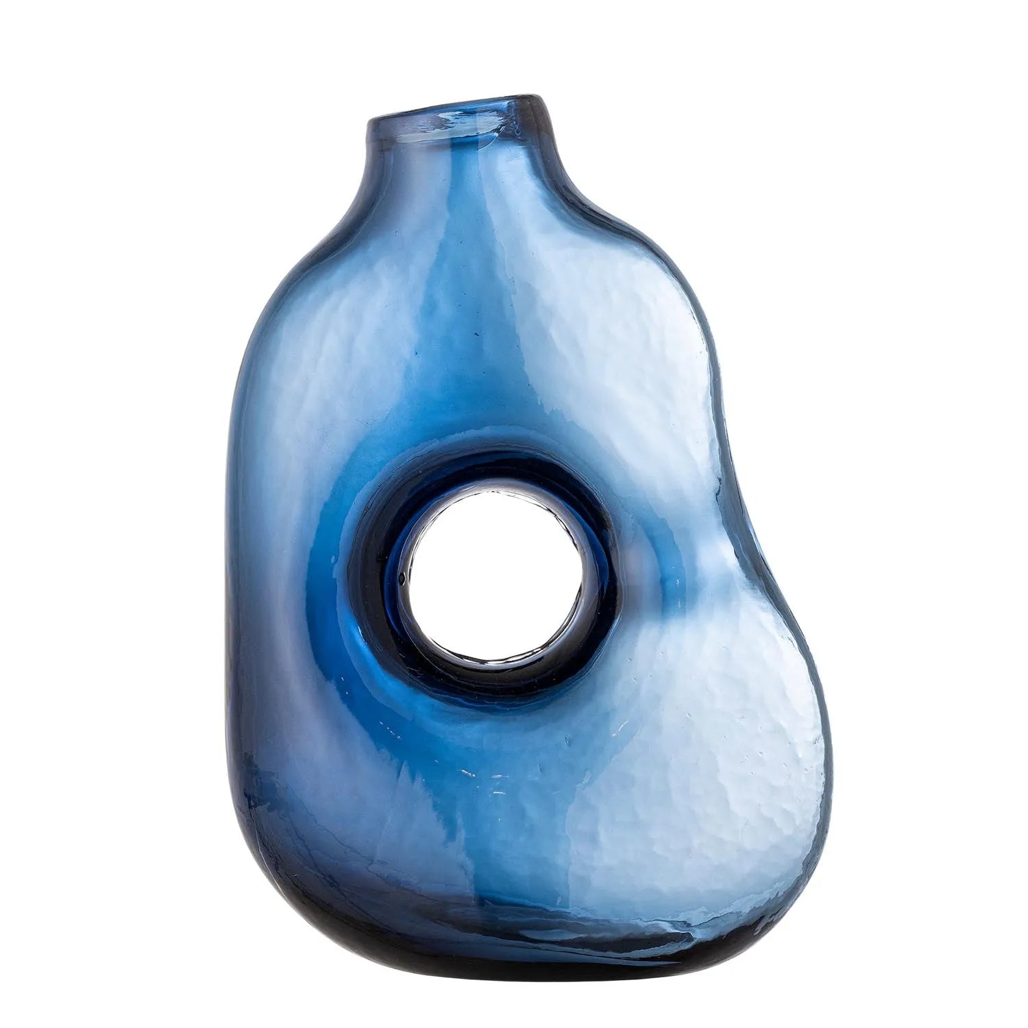 Harri Vase, Blue, Glas in Blau präsentiert im Onlineshop von KAQTU Design AG. Vase ist von Bloomingville