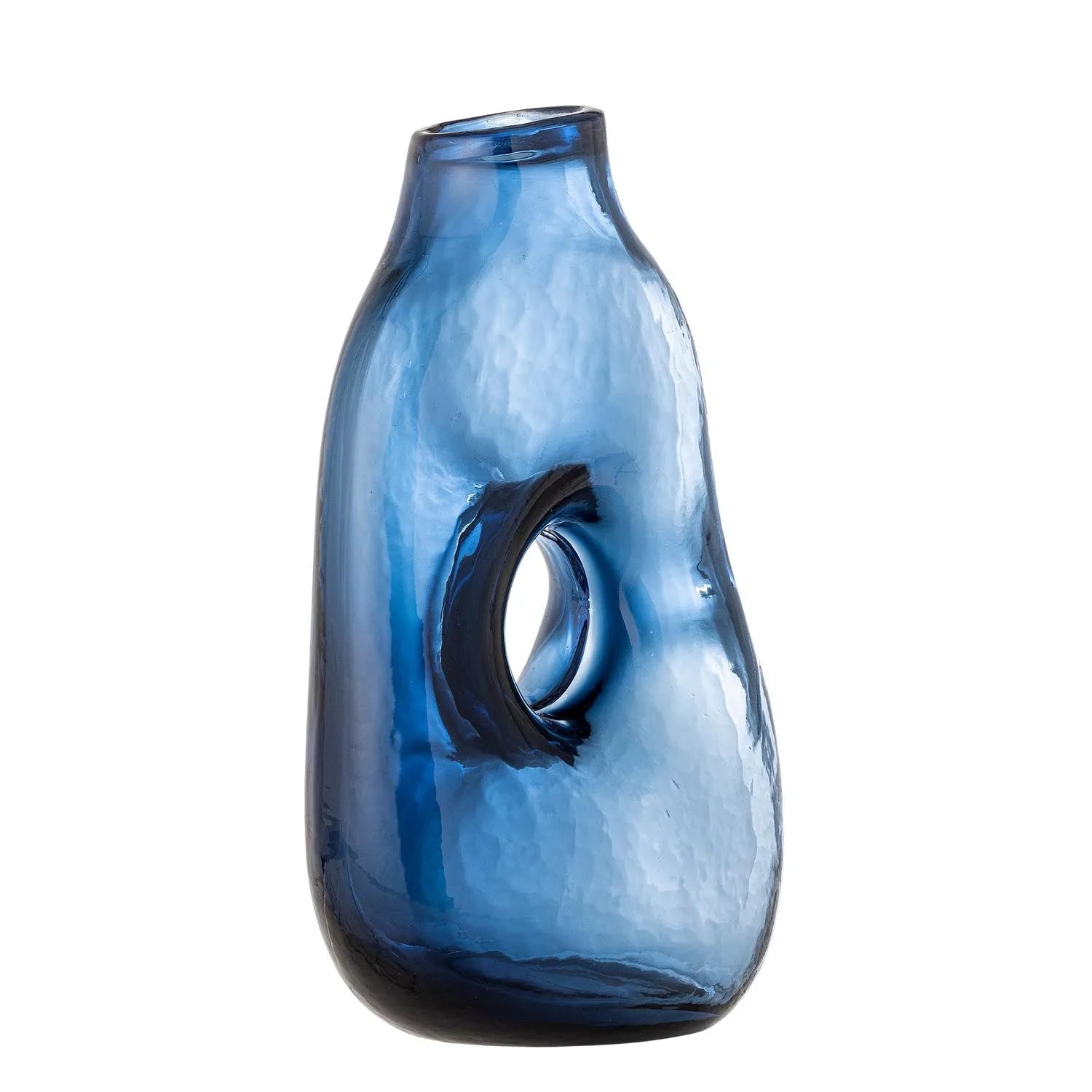 Harri Vase, Blue, Glas in Blau präsentiert im Onlineshop von KAQTU Design AG. Vase ist von Bloomingville