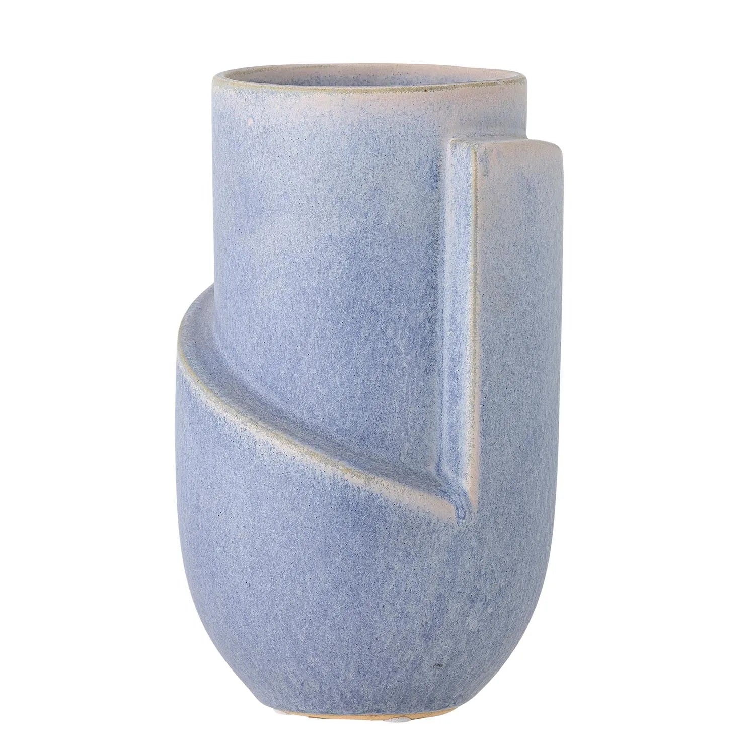 Norbert Vase, Blue, Steingut in Blau präsentiert im Onlineshop von KAQTU Design AG. Vase ist von Bloomingville