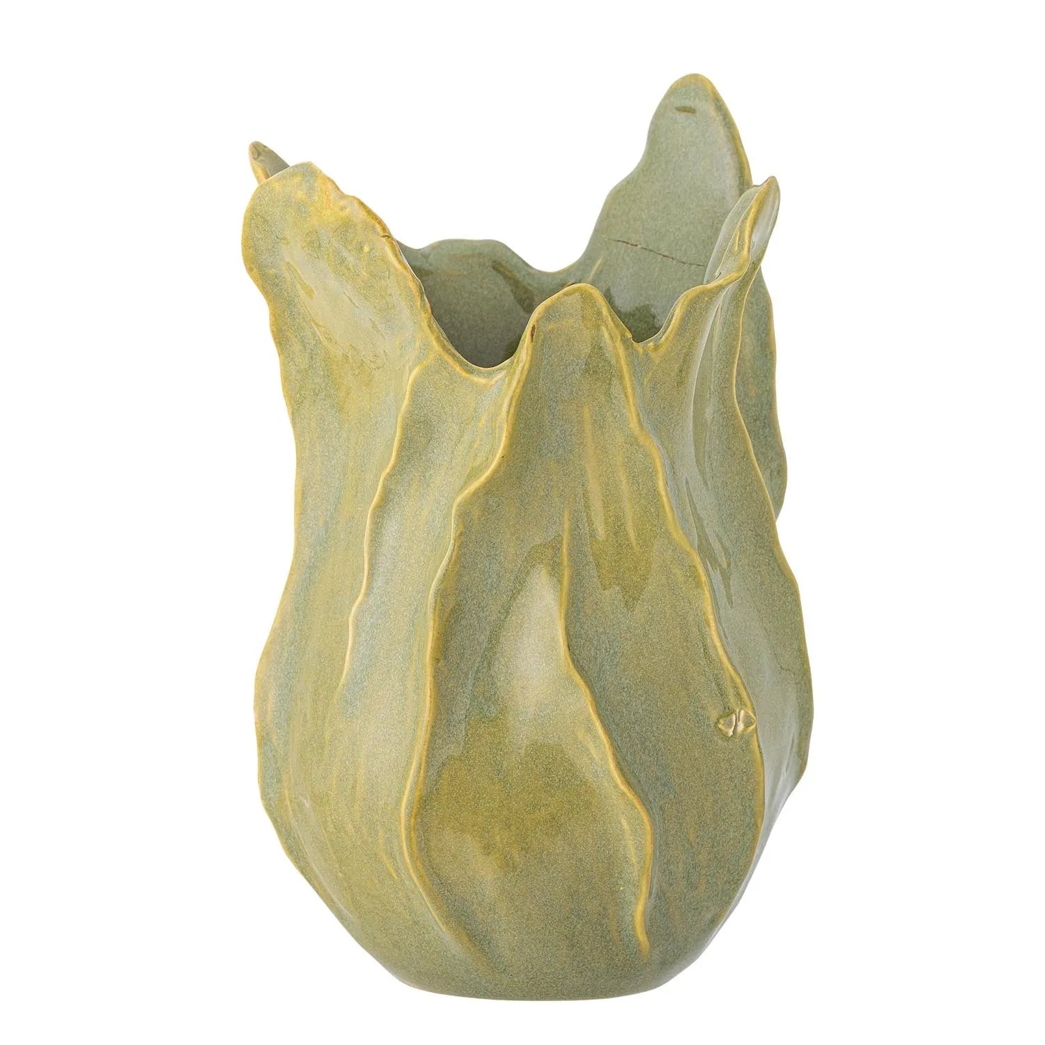 Bastien Vase, Grün, Steingut in Grün präsentiert im Onlineshop von KAQTU Design AG. Vase ist von Bloomingville