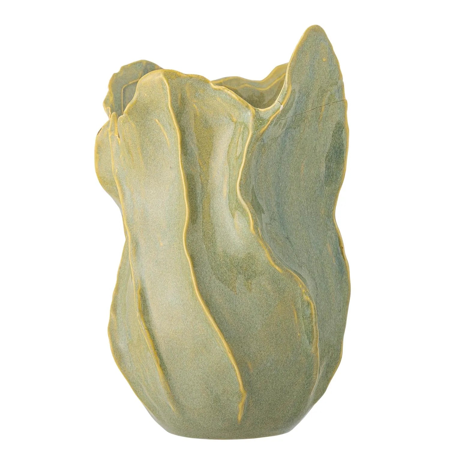 Bastien Vase, Grün, Steingut in Grün präsentiert im Onlineshop von KAQTU Design AG. Vase ist von Bloomingville