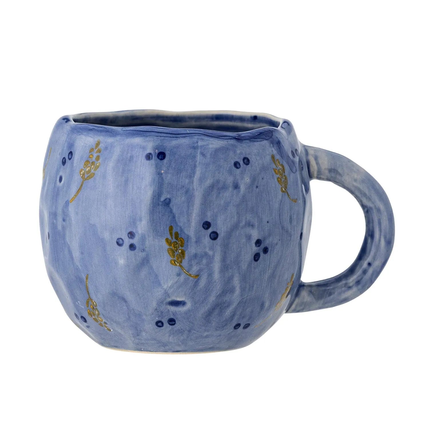 Pippine Tasse, Blue, Steingut in Blau präsentiert im Onlineshop von KAQTU Design AG. Tasse ist von Bloomingville